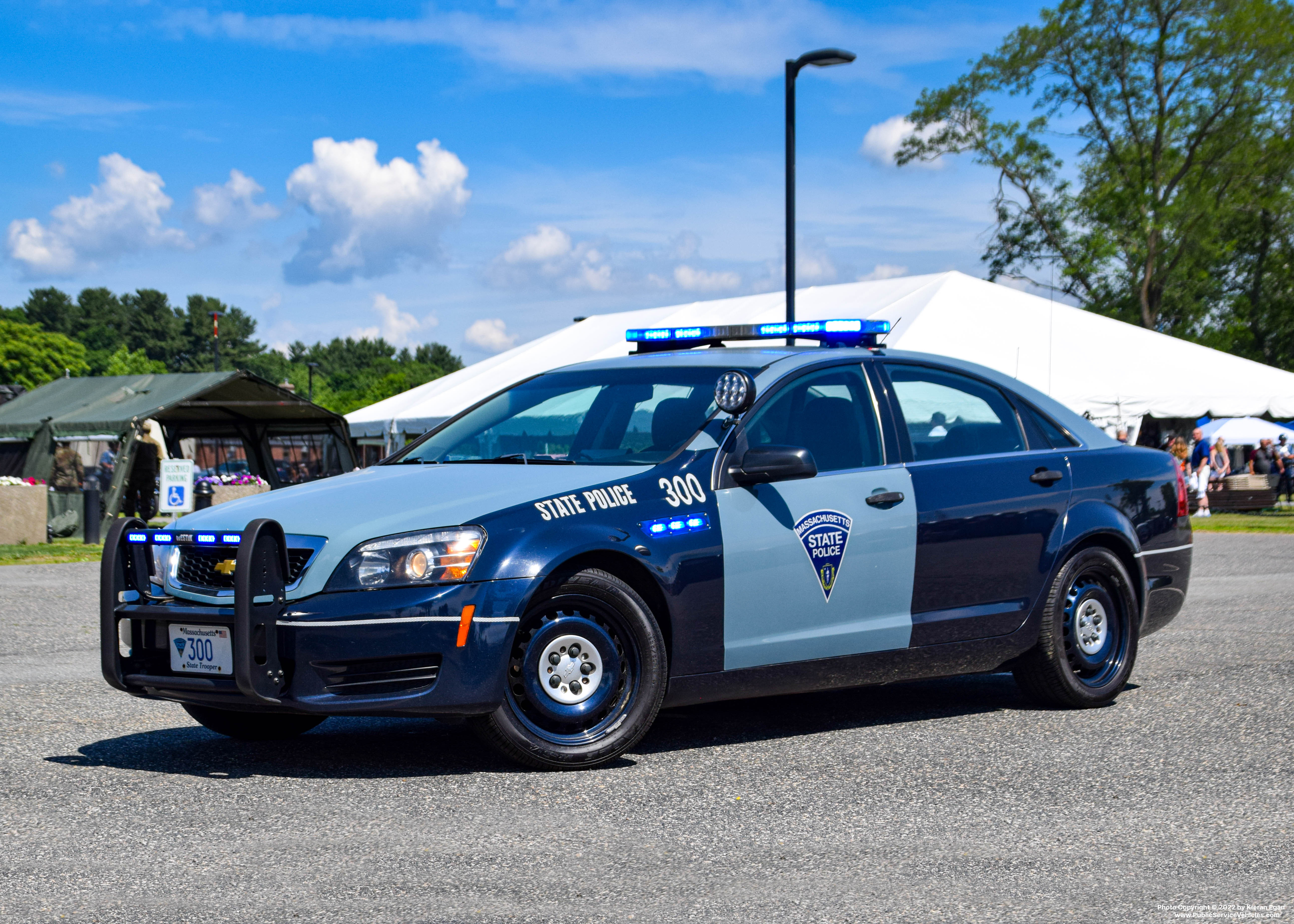 A photo  of Massachusetts State Police
            Cruiser 300, a 2014 Chevrolet Caprice             taken by Kieran Egan