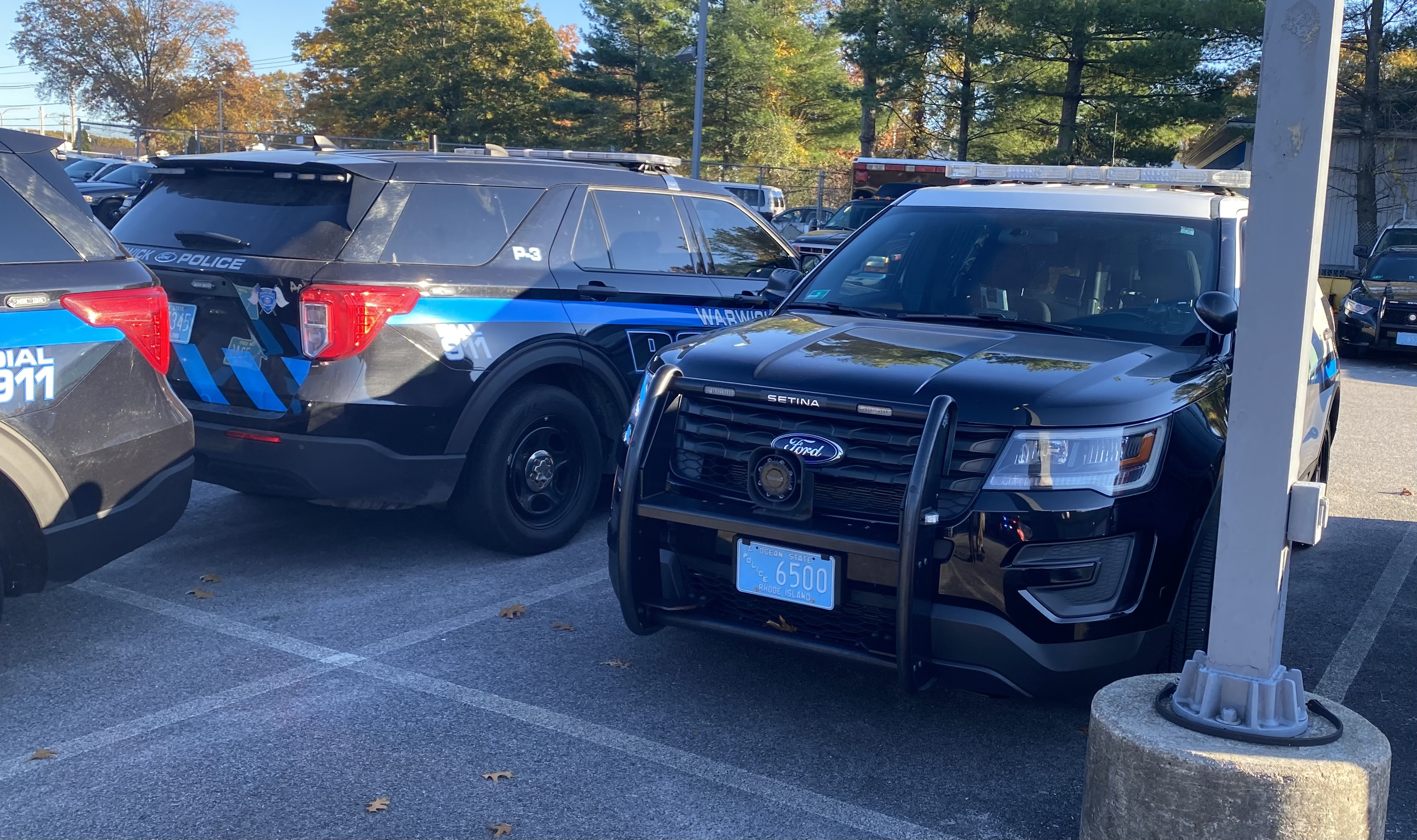 A photo  of Warwick Police
            Cruiser P-3, a 2021 Ford Police Interceptor Utility             taken by @riemergencyvehicles