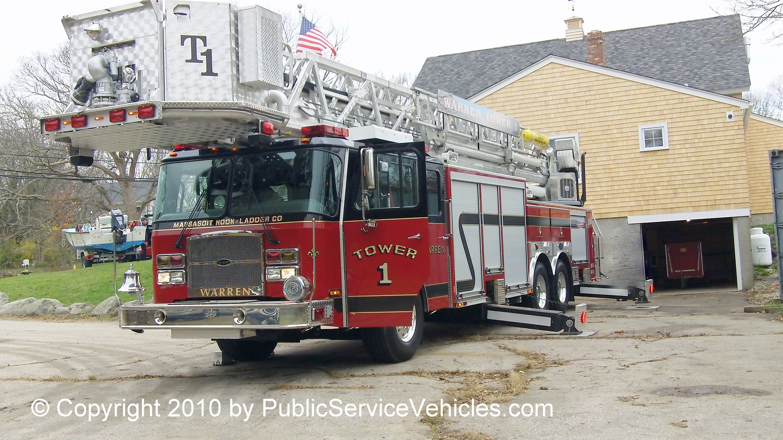 A photo  of Warren Fire
            Tower 1, a 2008 E-One Cyclone II             taken by Kieran Egan