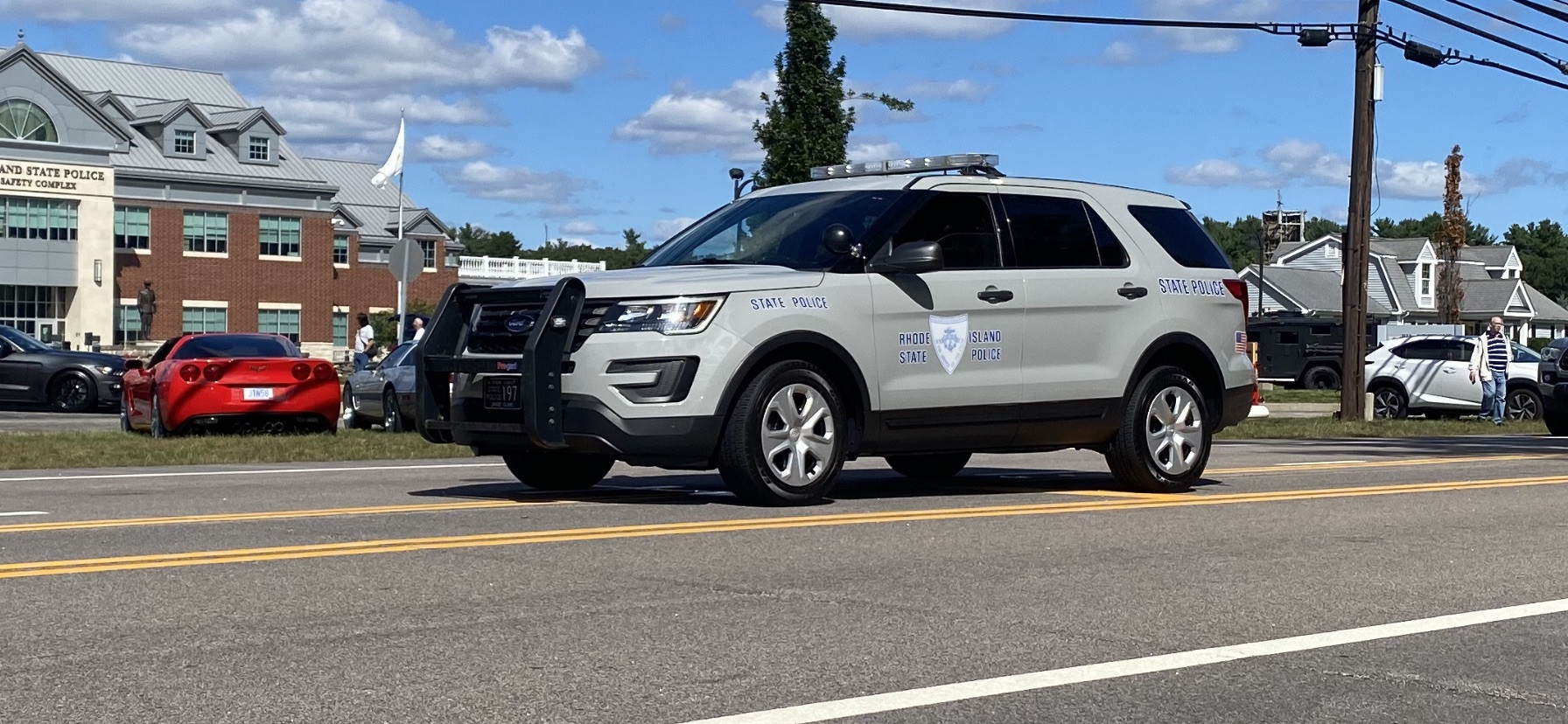 A photo  of Rhode Island State Police
            Cruiser 197, a 2018 Ford Police Interceptor Utility             taken by @riemergencyvehicles