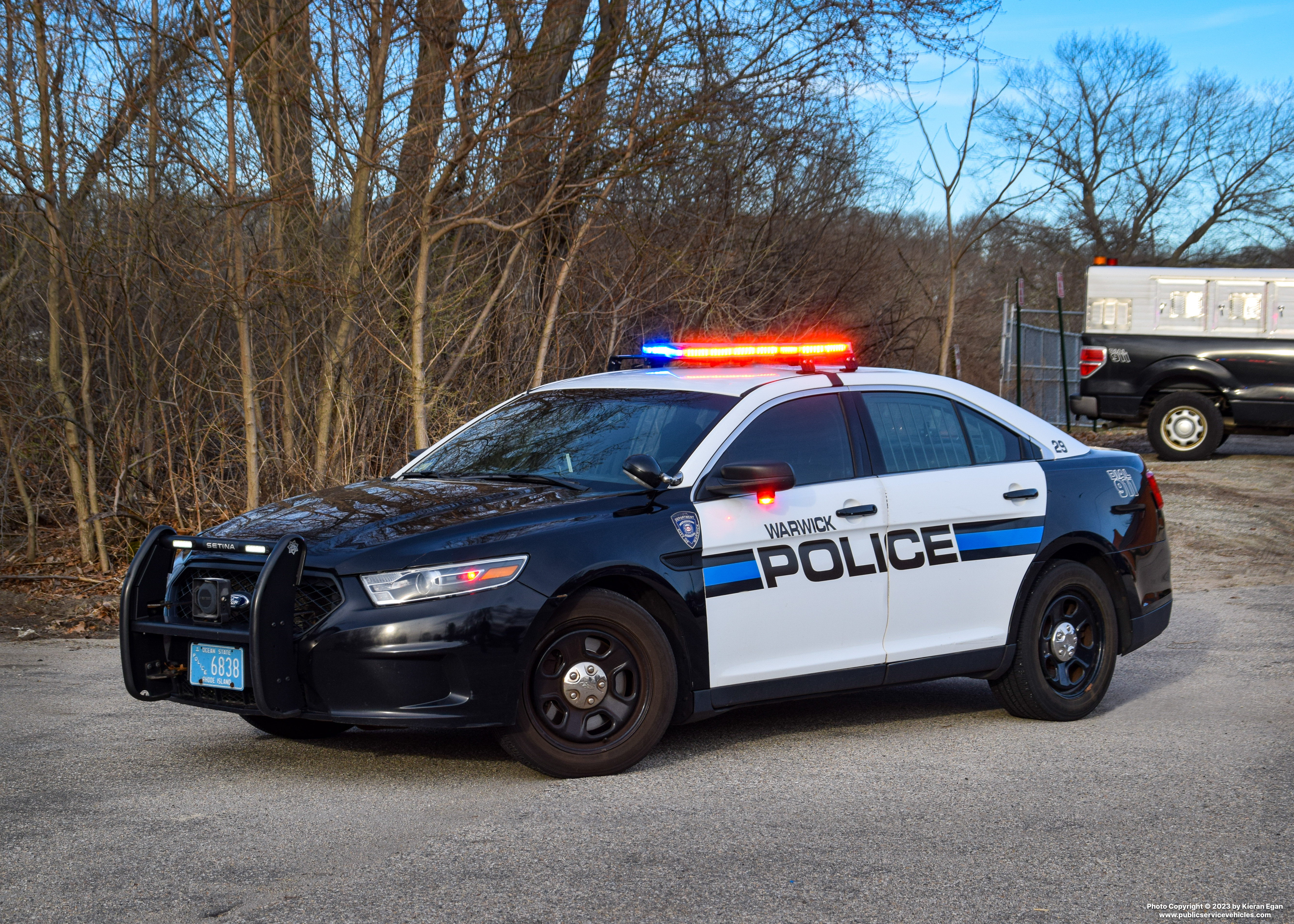 A photo  of Warwick Police
            Cruiser P-29, a 2013-2016 Ford Police Interceptor Sedan             taken by Kieran Egan