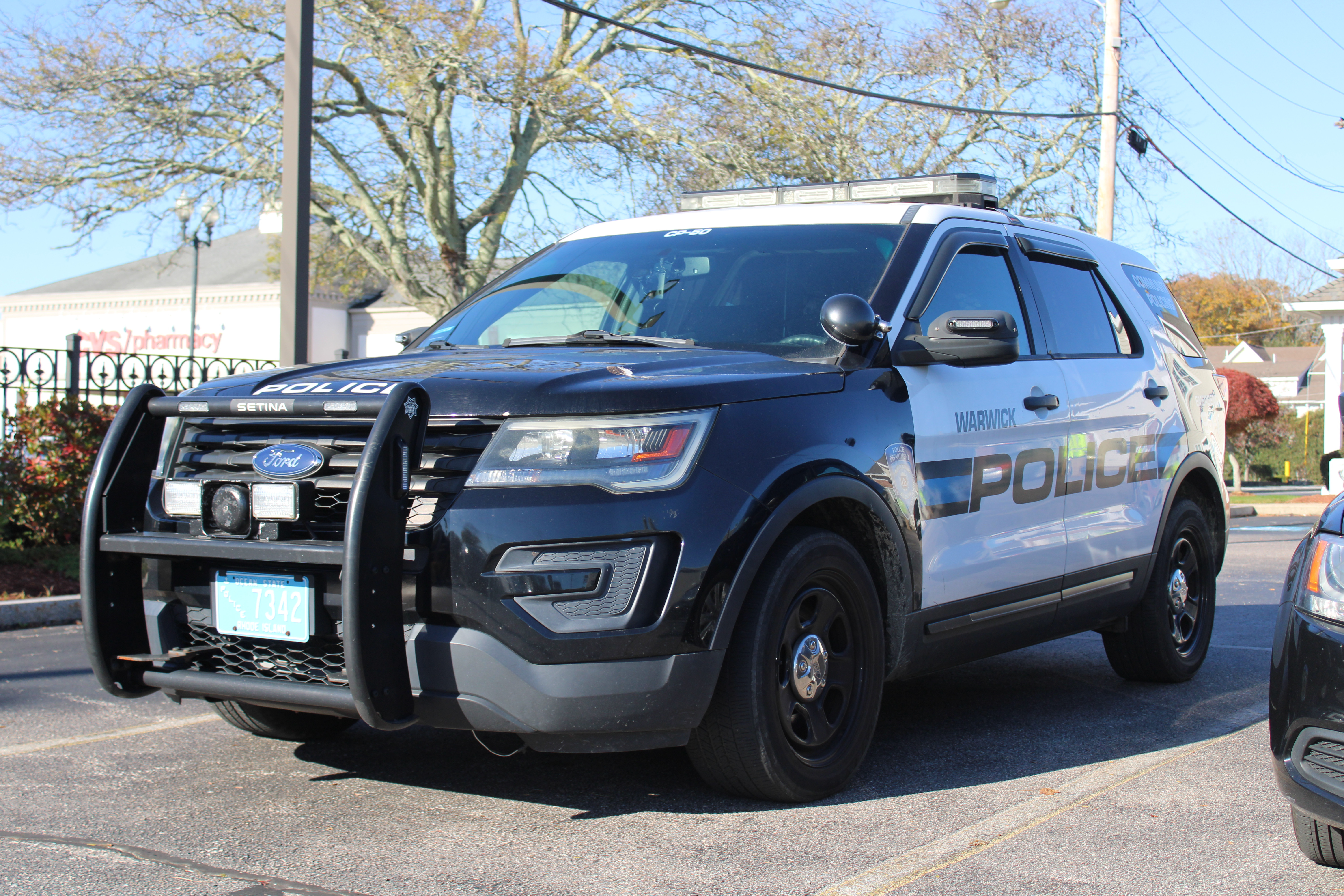 A photo  of Warwick Police
            Cruiser CP-50, a 2016 Ford Police Interceptor Utility             taken by @riemergencyvehicles