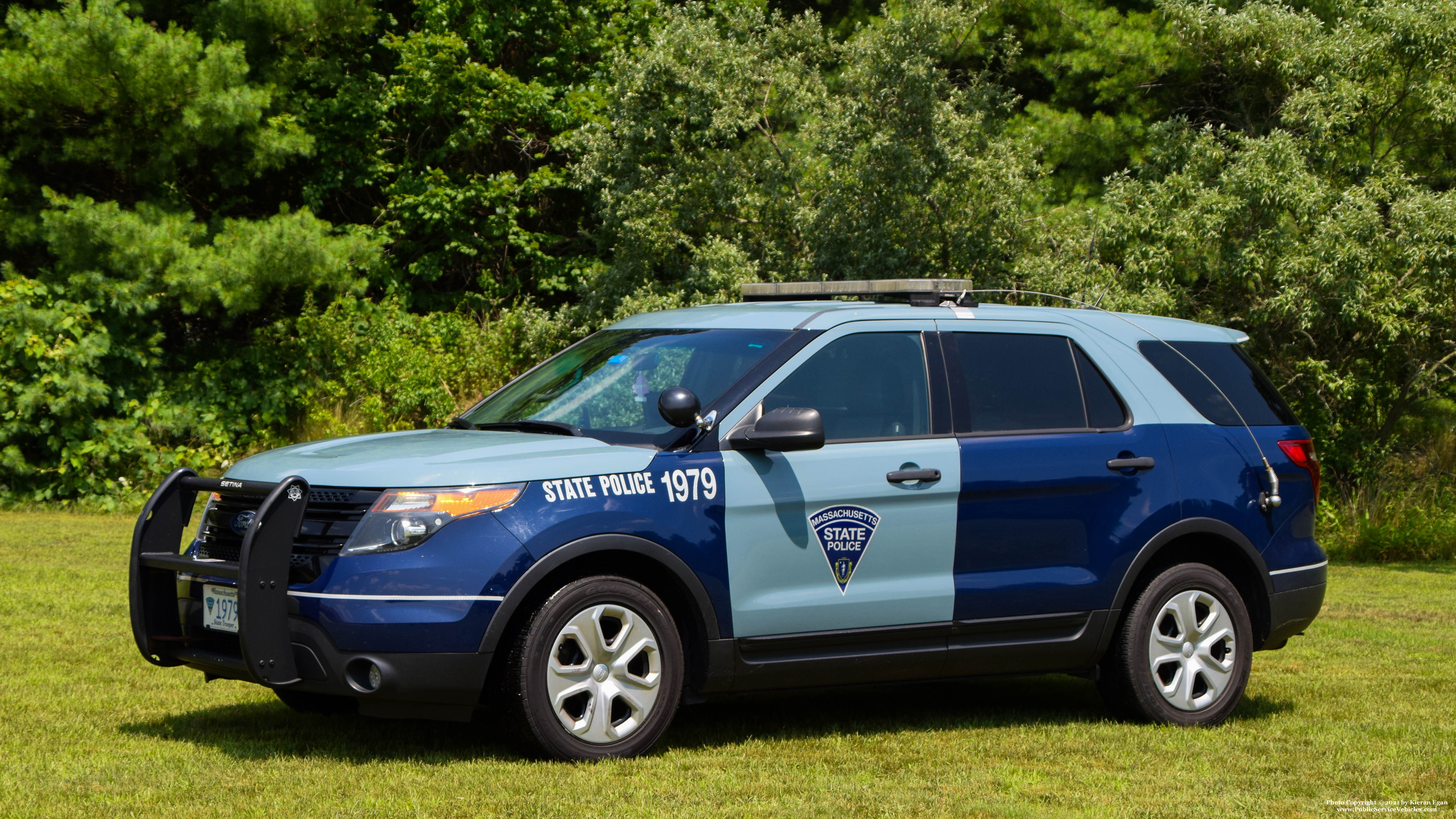 A photo  of Massachusetts State Police
            Cruiser 1979, a 2014 Ford Police Interceptor Utility             taken by Kieran Egan