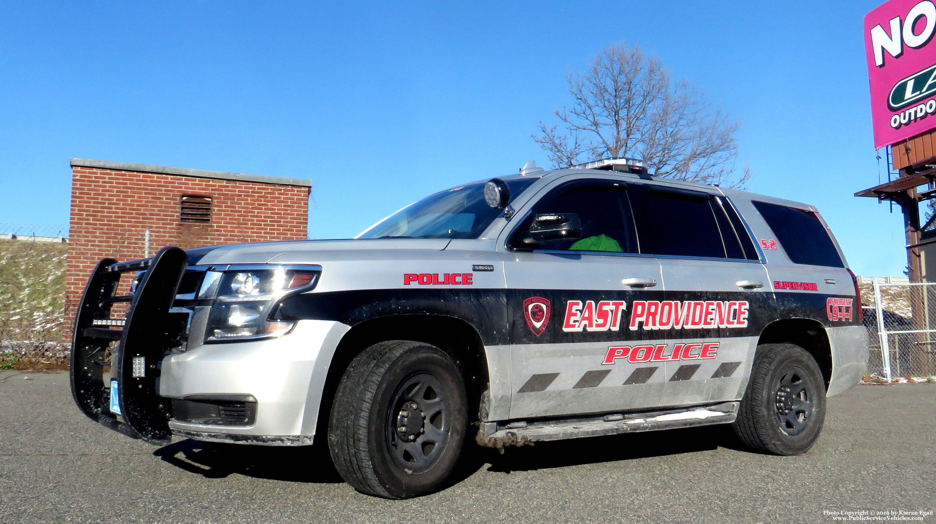 A photo  of East Providence Police
            Supervisor 2, a 2015 Chevrolet Tahoe             taken by Kieran Egan