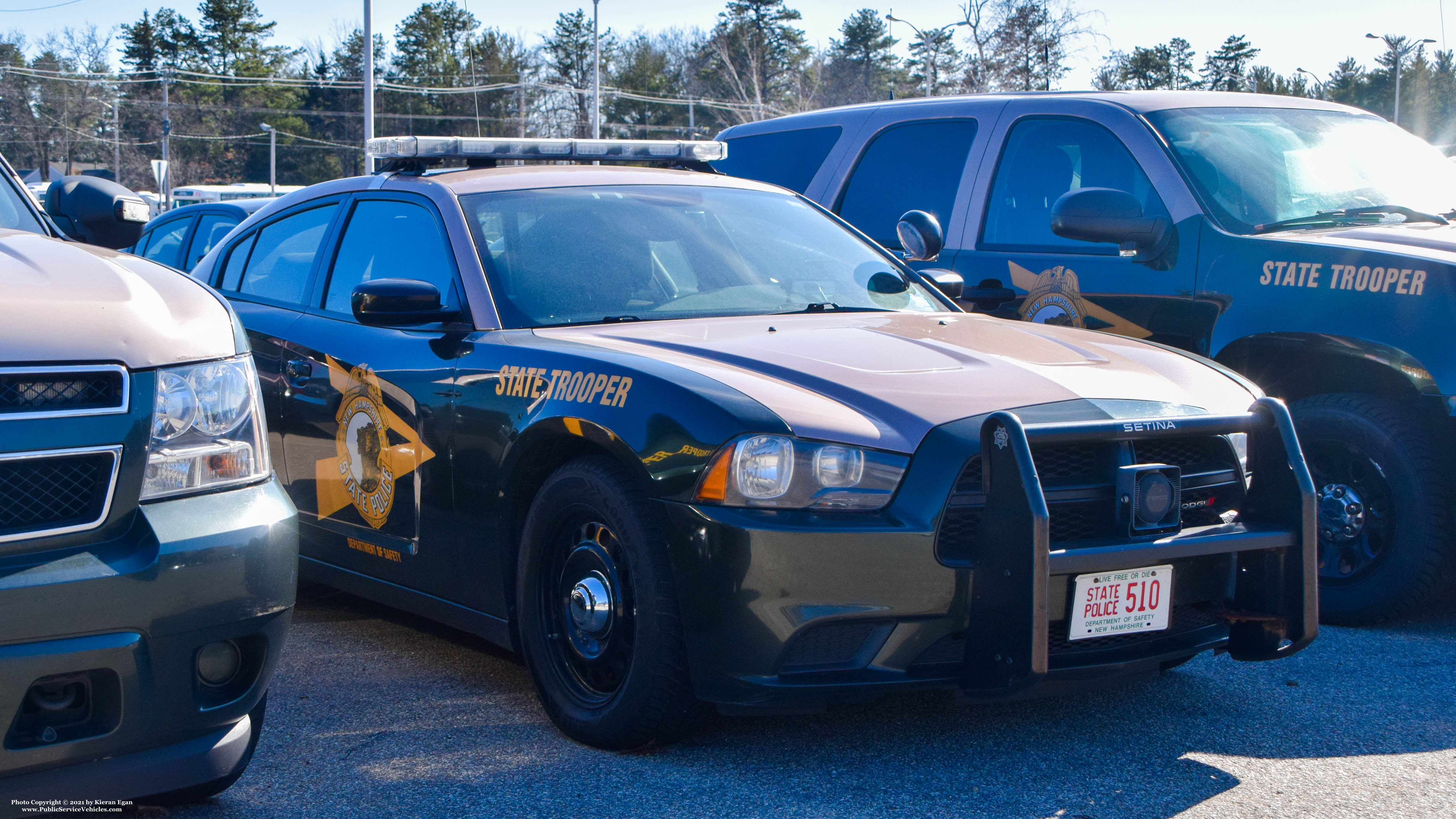 A photo  of New Hampshire State Police
            Cruiser 510, a 2014 Dodge Charger             taken by Kieran Egan