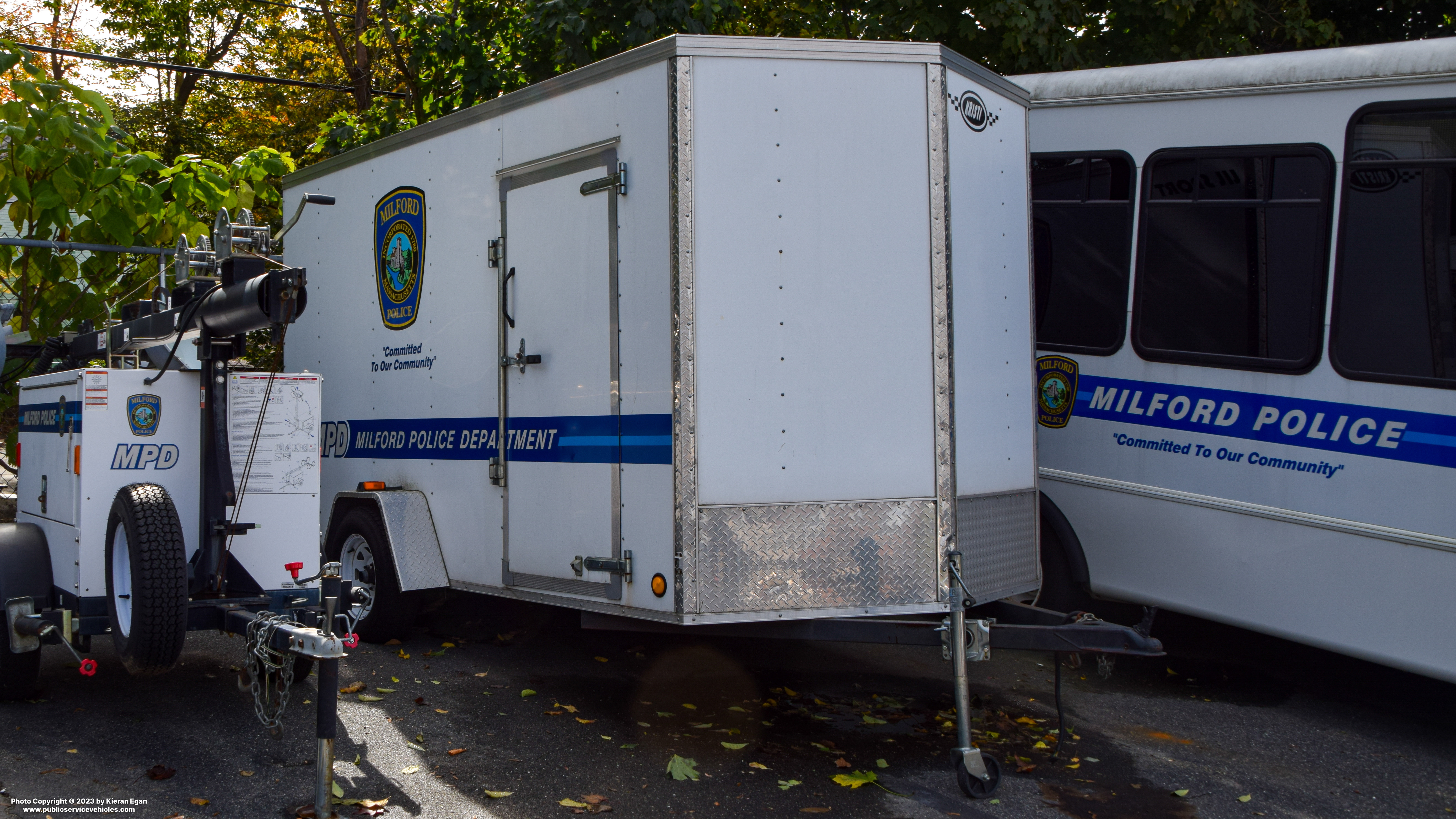 A photo  of Milford Police
            Trailer, a 2011 Kristi Trailer             taken by Kieran Egan