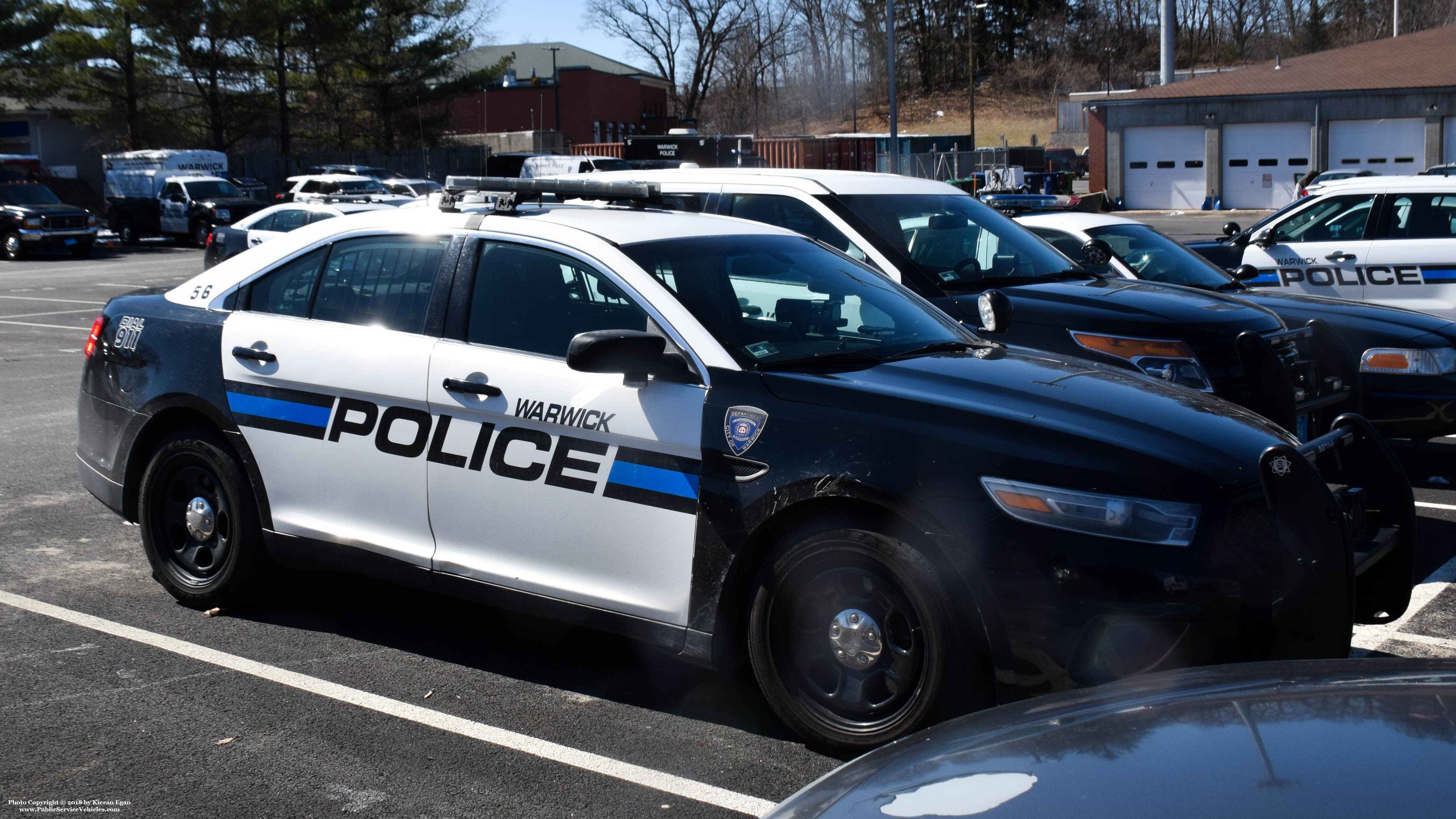 A photo  of Warwick Police
            Cruiser CP-56, a 2014 Ford Police Interceptor Sedan             taken by Kieran Egan