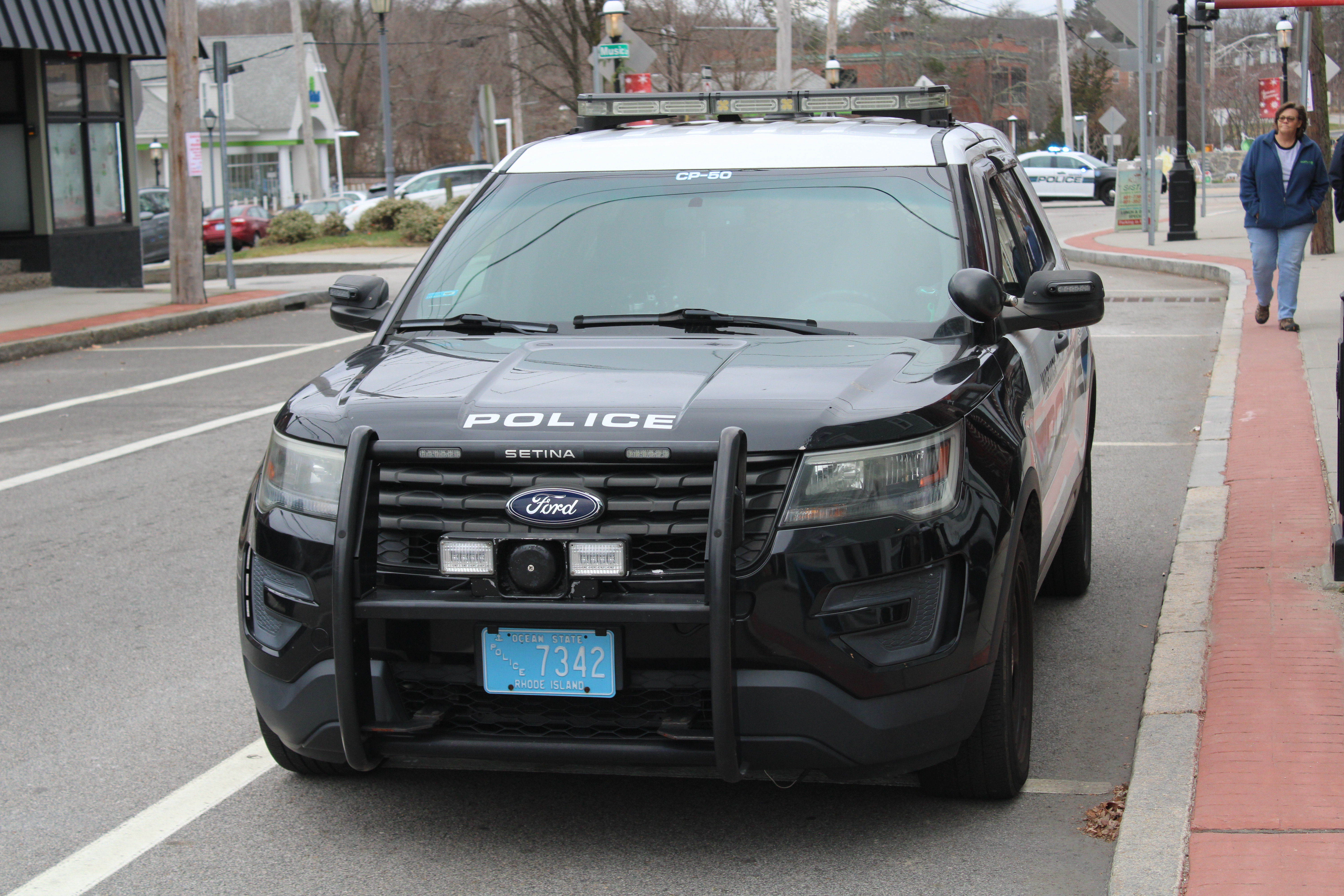 A photo  of Warwick Police
            Cruiser CP-50, a 2016 Ford Police Interceptor Utility             taken by @riemergencyvehicles