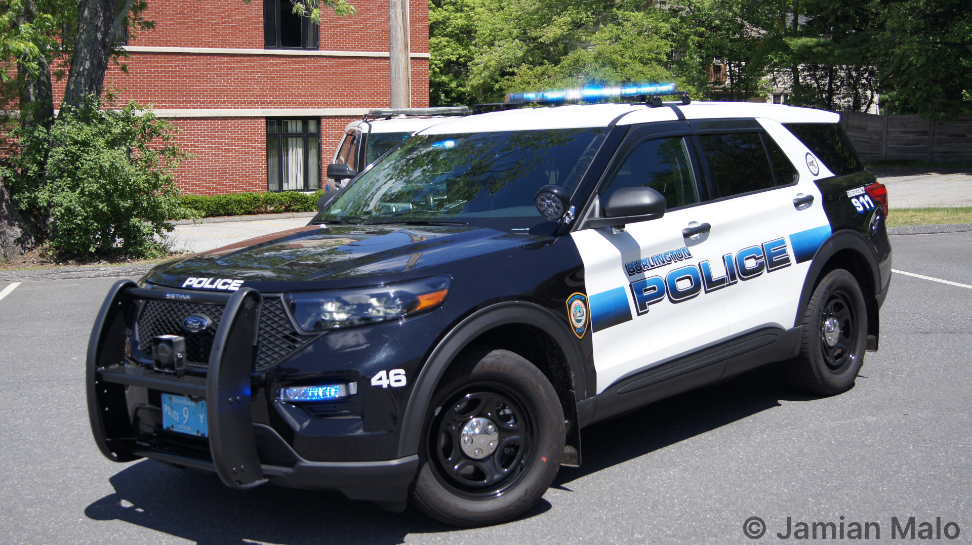 A photo  of Burlington Police
            Cruiser 46, a 2020 Ford Police Interceptor Utility             taken by Jamian Malo