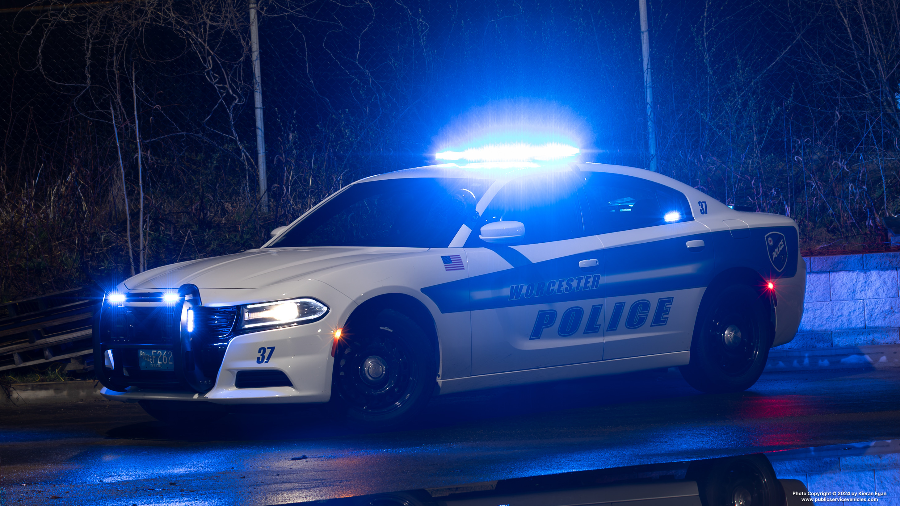 A photo  of Worcester Police
            Cruiser 37, a 2021 Dodge Charger             taken by Kieran Egan