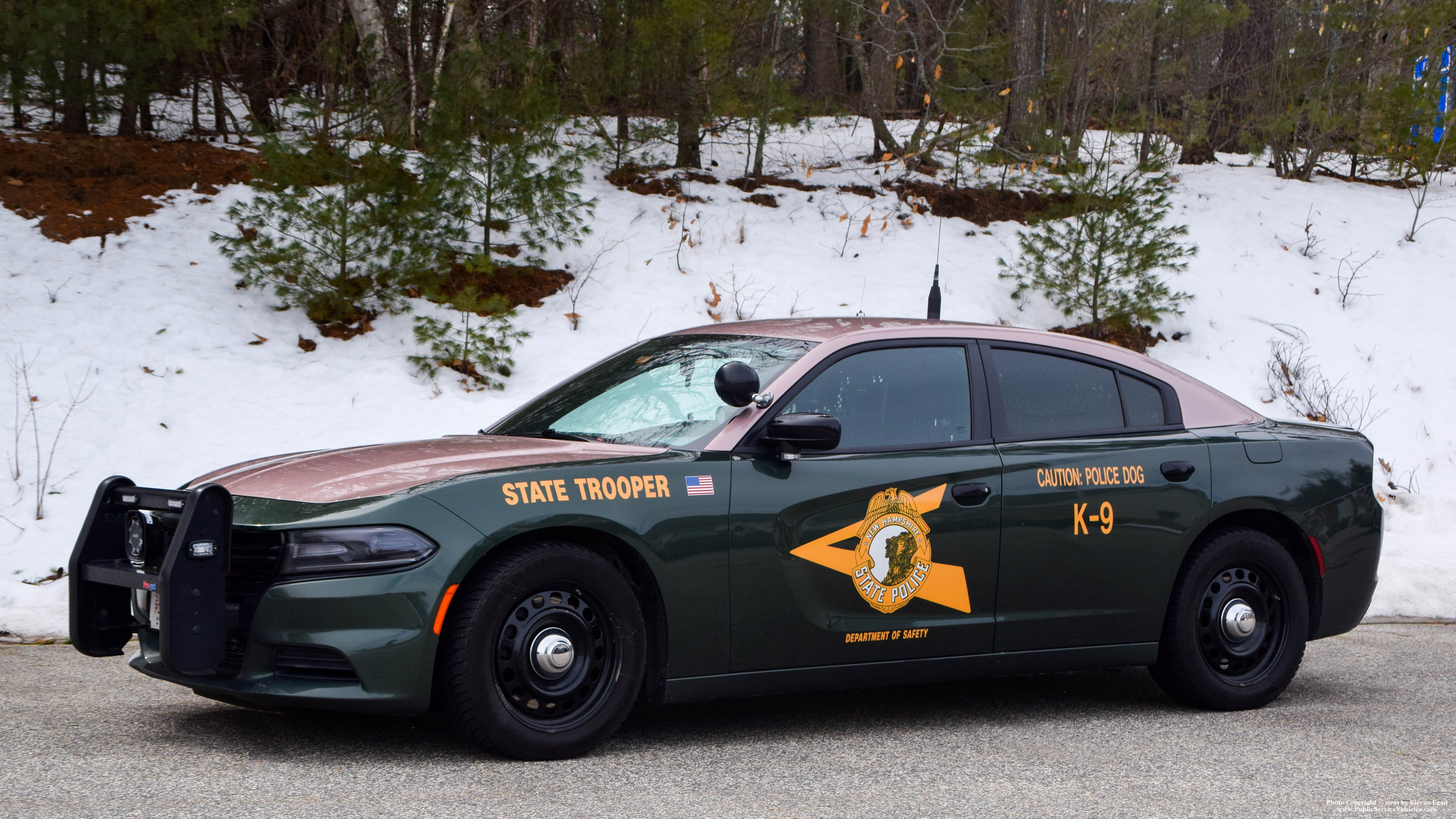 A photo  of New Hampshire State Police
            Cruiser 427, a 2018 Dodge Charger             taken by Kieran Egan