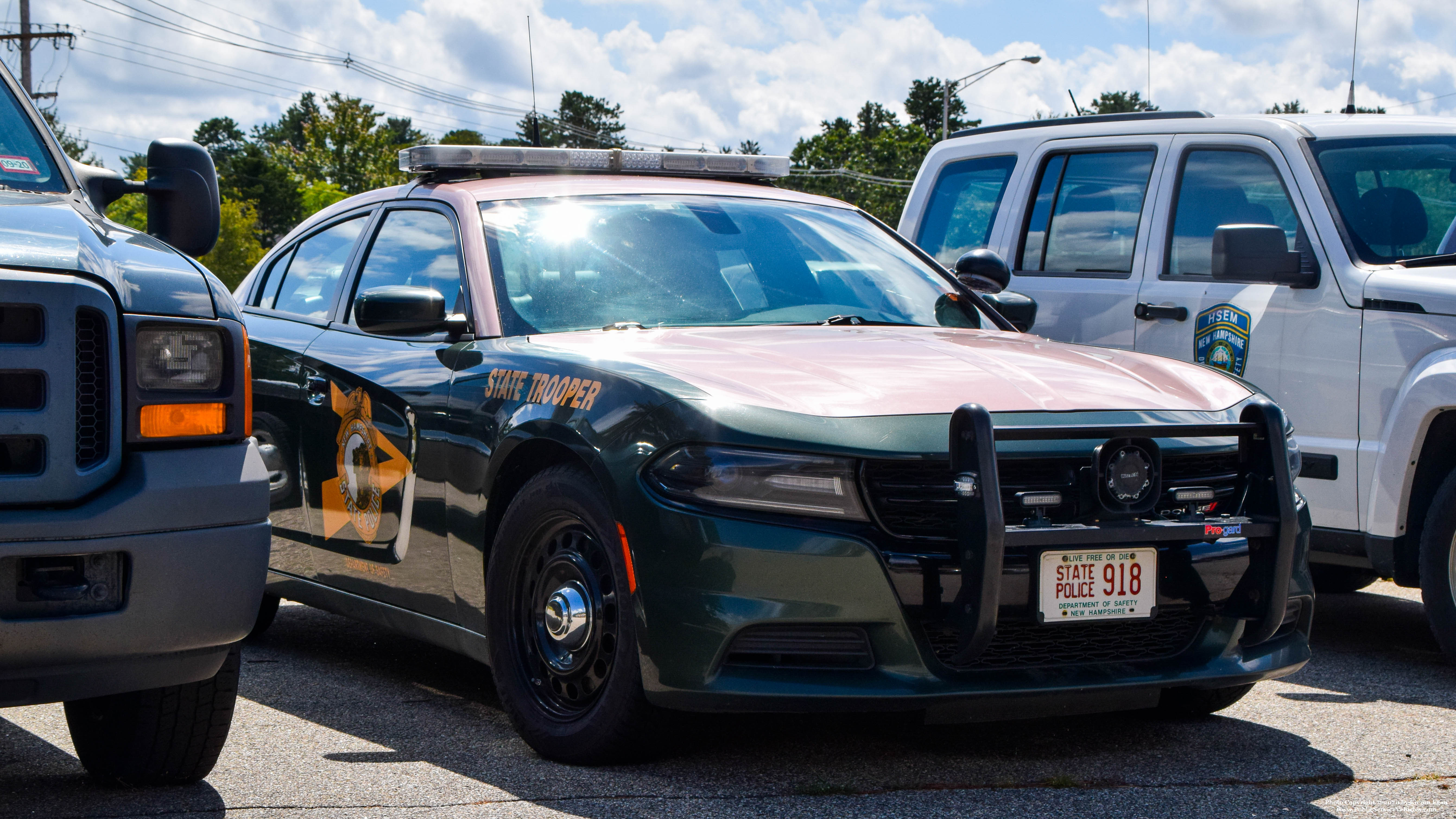 A photo  of New Hampshire State Police
            Cruiser 918, a 2015-2019 Dodge Charger             taken by Kieran Egan