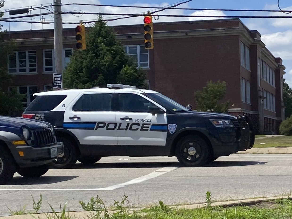 A photo  of Warwick Police
            Cruiser P-9, a 2019 Ford Police Interceptor Utility             taken by @riemergencyvehicles