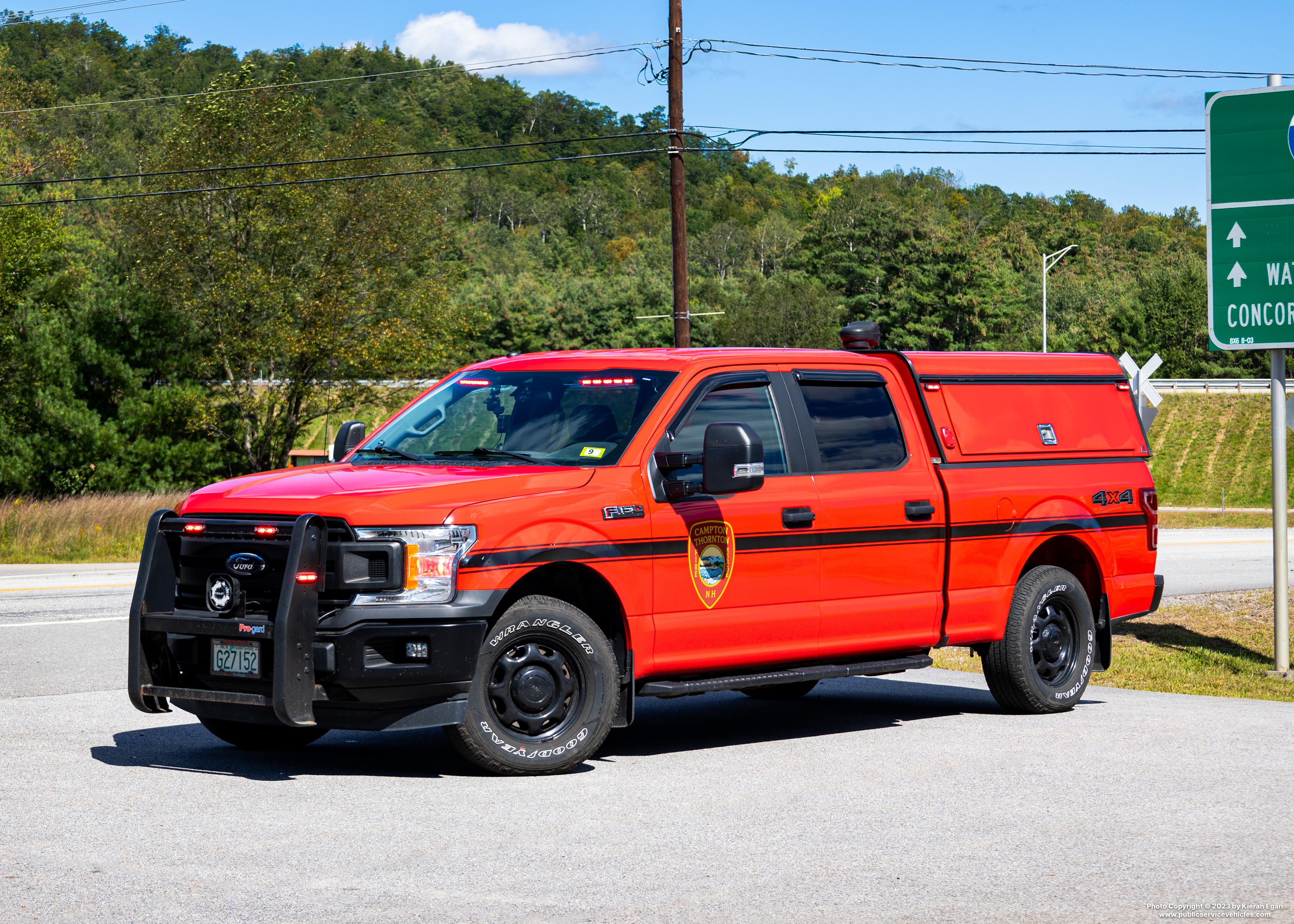 A photo  of Campton-Thornton Fire
            35 Car 1, a 2019 Ford F-150 XL Crew Cab             taken by Kieran Egan