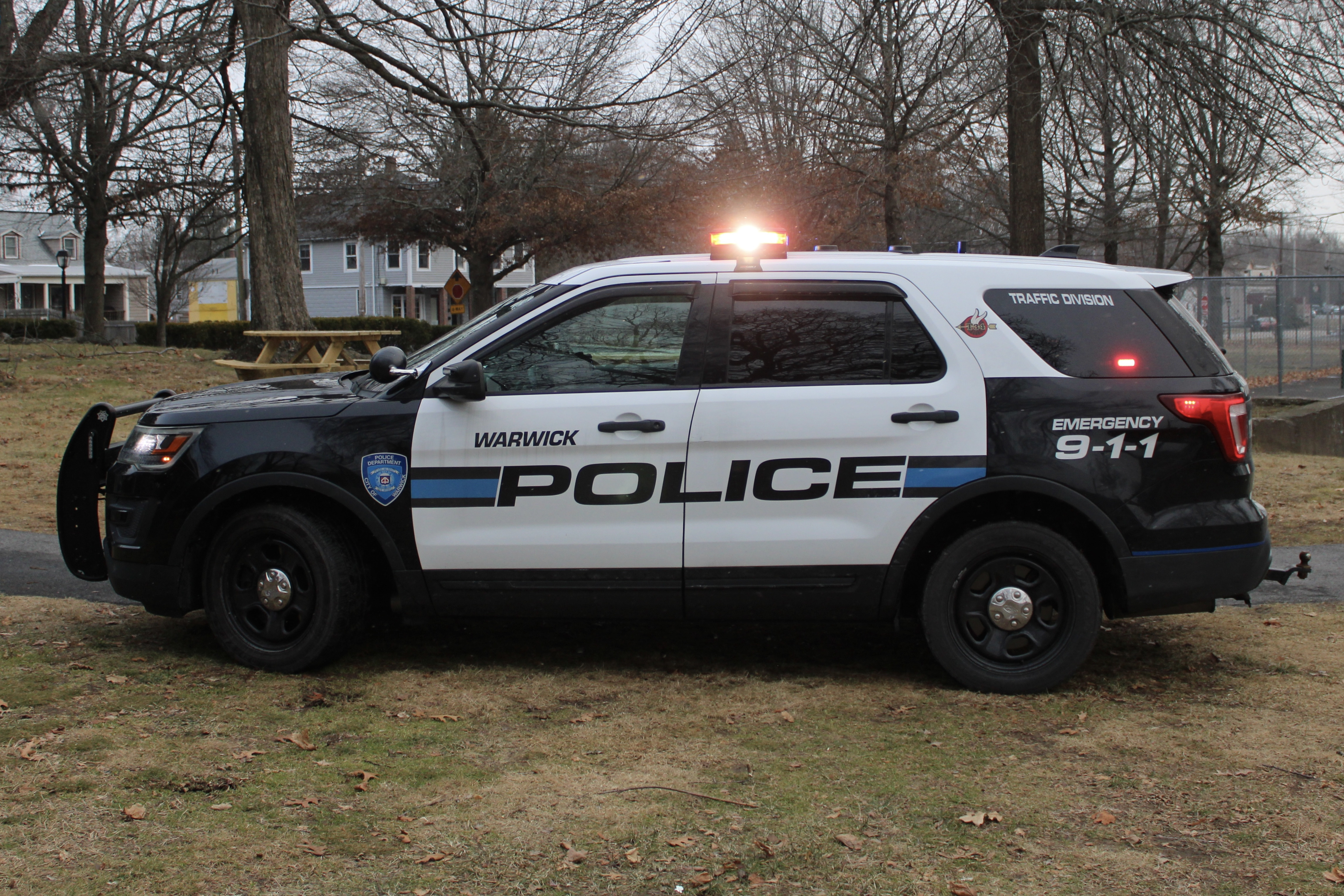 A photo  of Warwick Police
            Cruiser T-34, a 2016 Ford Police Interceptor Utility             taken by @riemergencyvehicles