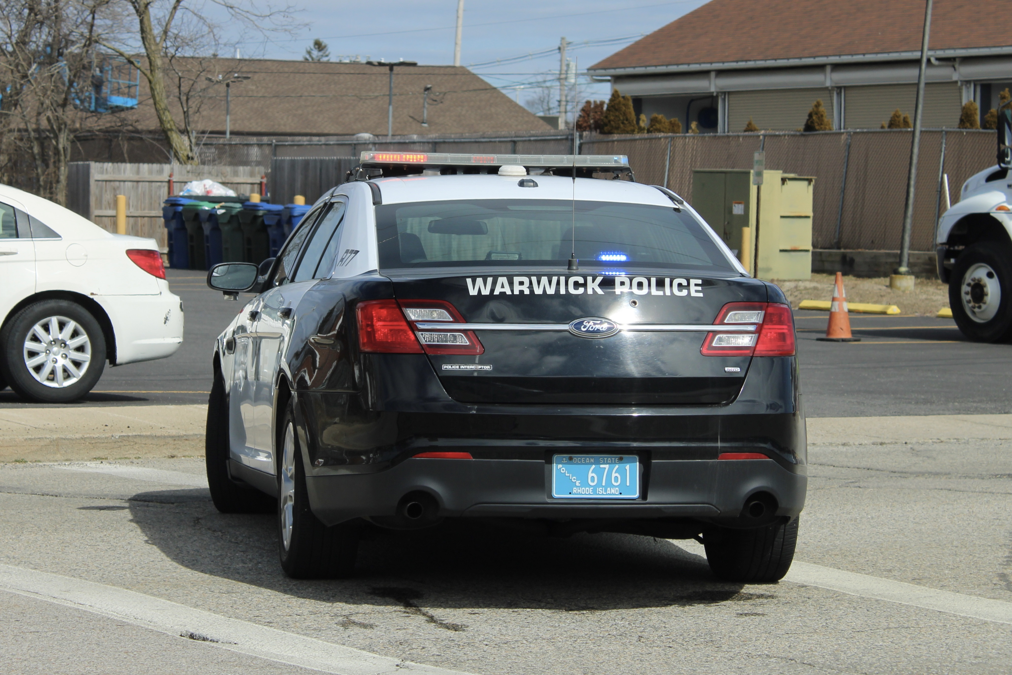 A photo  of Warwick Police
            Cruiser R-77, a 2015 Ford Police Interceptor Sedan             taken by @riemergencyvehicles