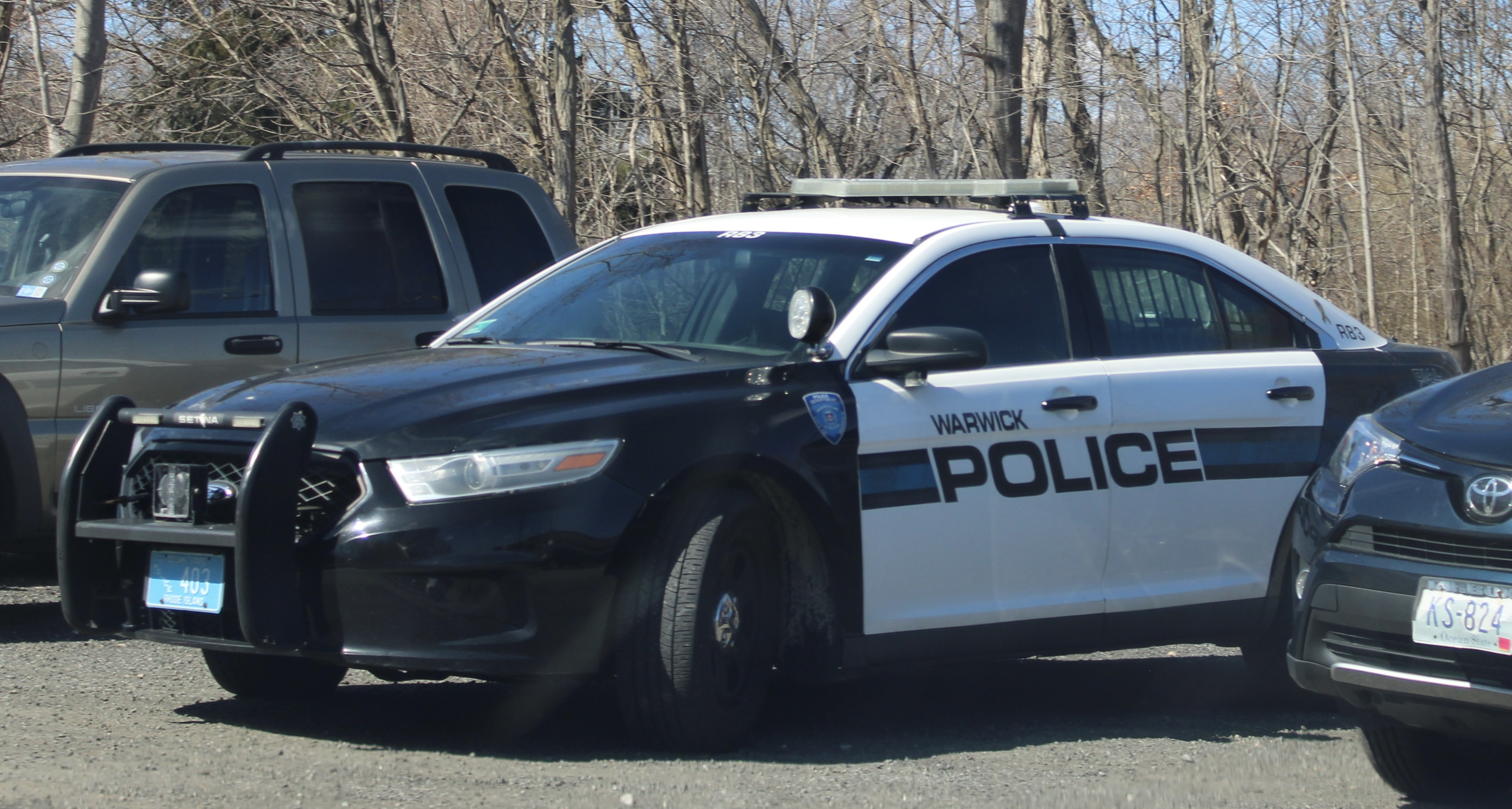 A photo  of Warwick Police
            Cruiser R-83, a 2014 Ford Police Interceptor Sedan             taken by @riemergencyvehicles