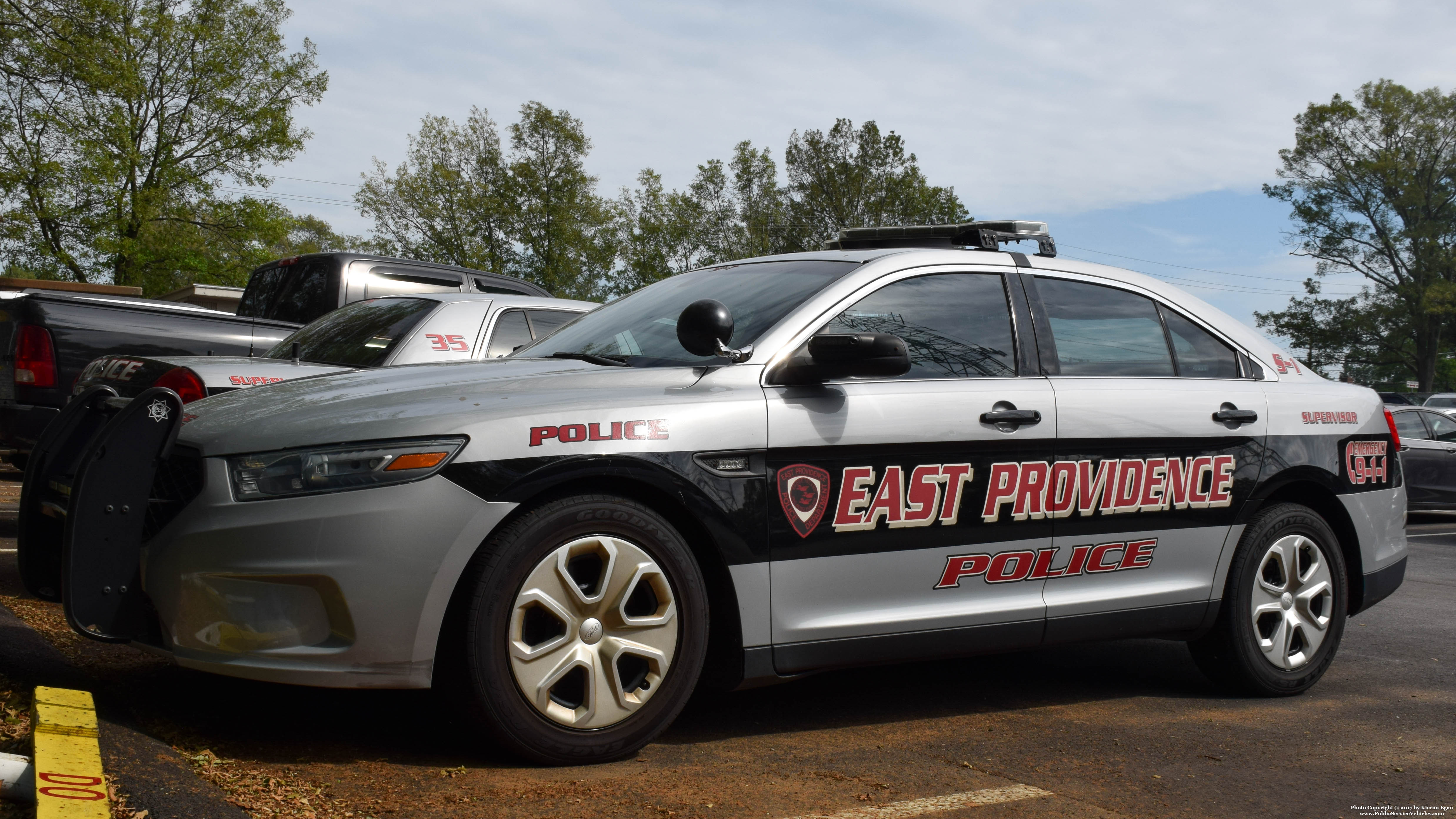 A photo  of East Providence Police
            Spare Supervisor Unit, a 2013 Ford Police Interceptor Sedan             taken by Kieran Egan