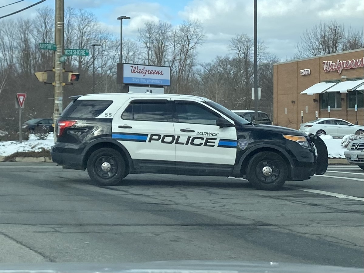 A photo  of Warwick Police
            Cruiser CP-55, a 2014 Ford Police Interceptor Utility             taken by @riemergencyvehicles