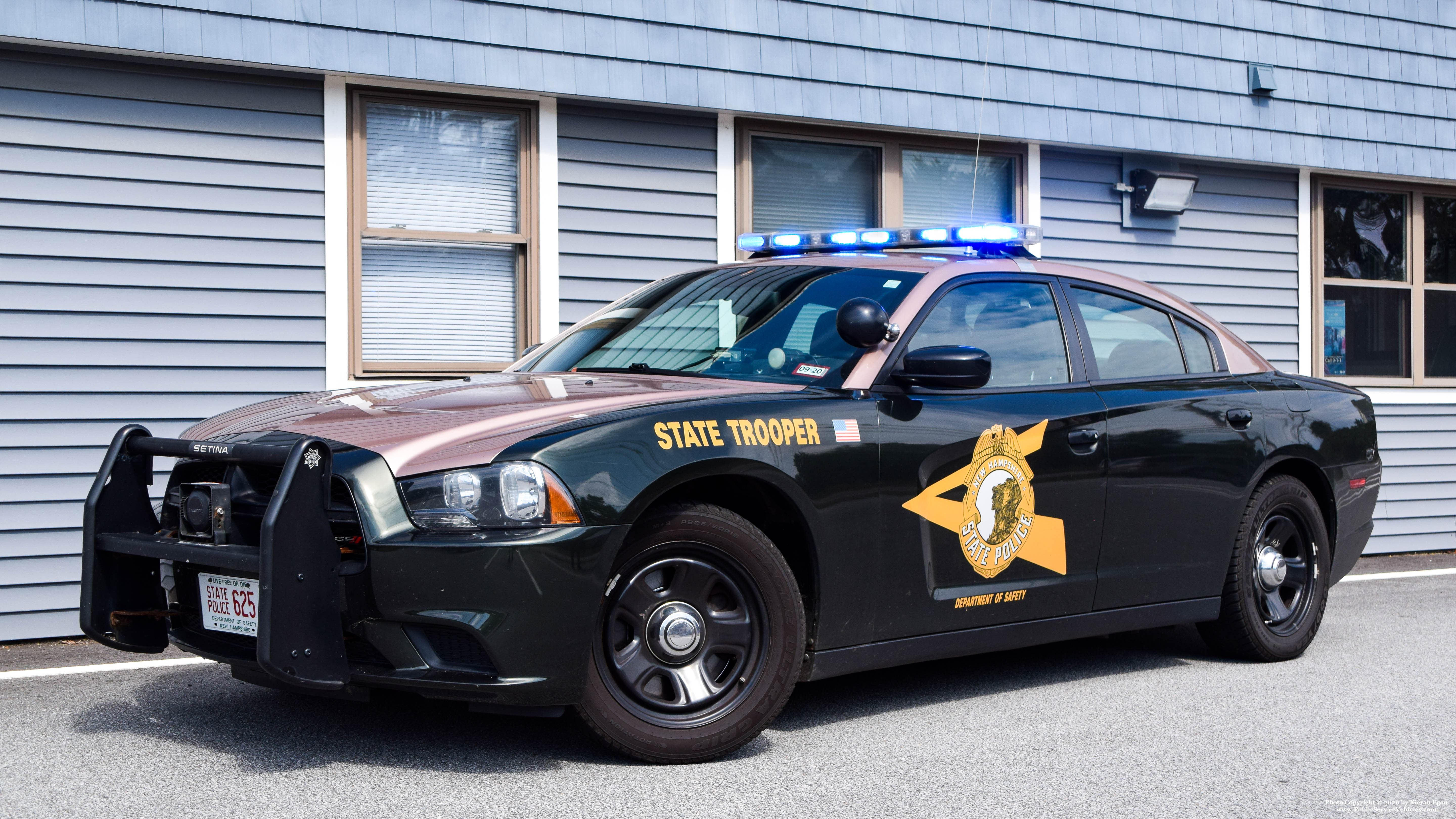 A photo  of New Hampshire State Police
            Cruiser 625, a 2011-2014 Dodge Charger/Whelen Liberty Series             taken by Kieran Egan