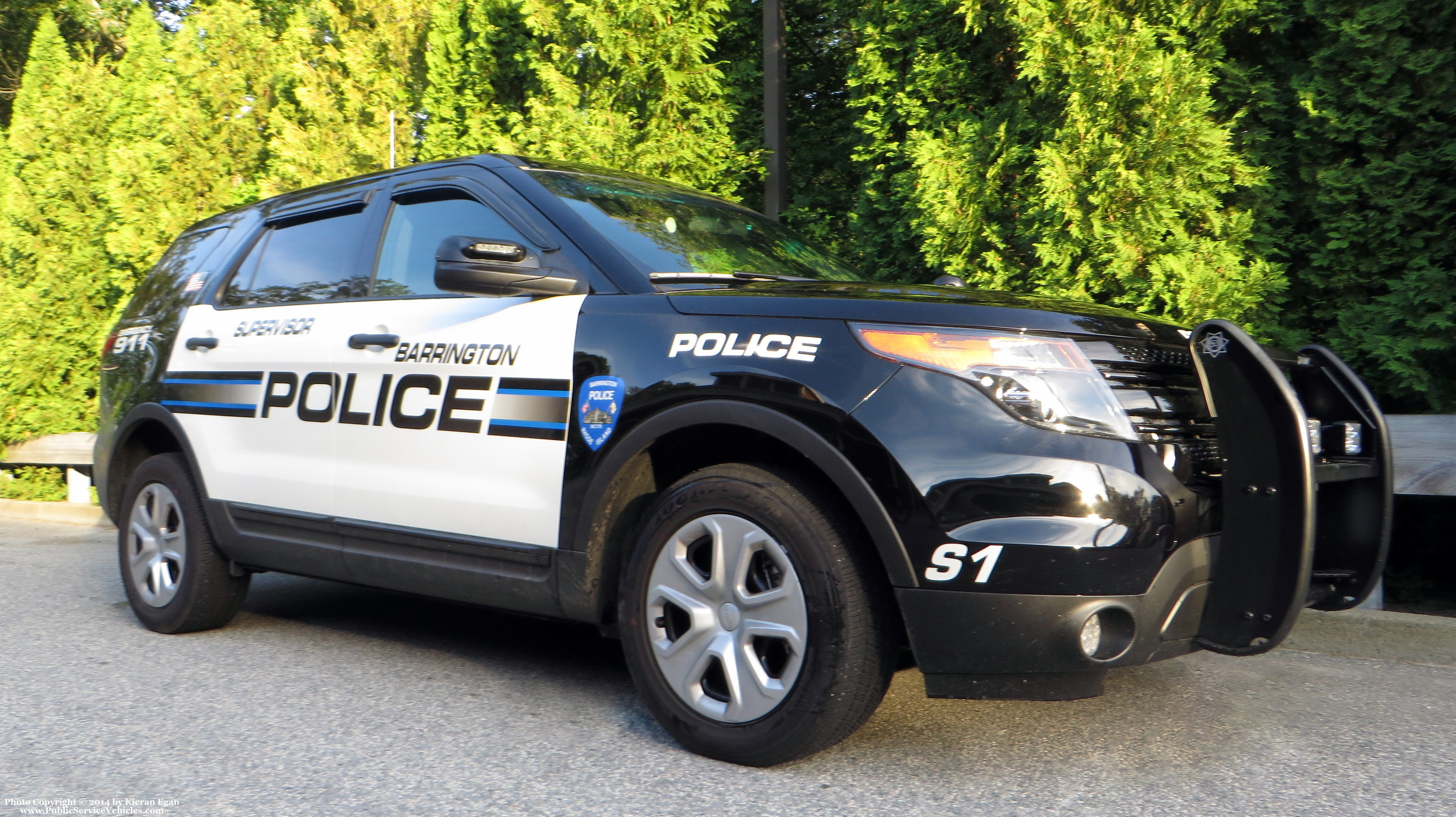 A photo  of Barrington Police
            Supervisor 1, a 2014 Ford Police Interceptor Utility             taken by Kieran Egan