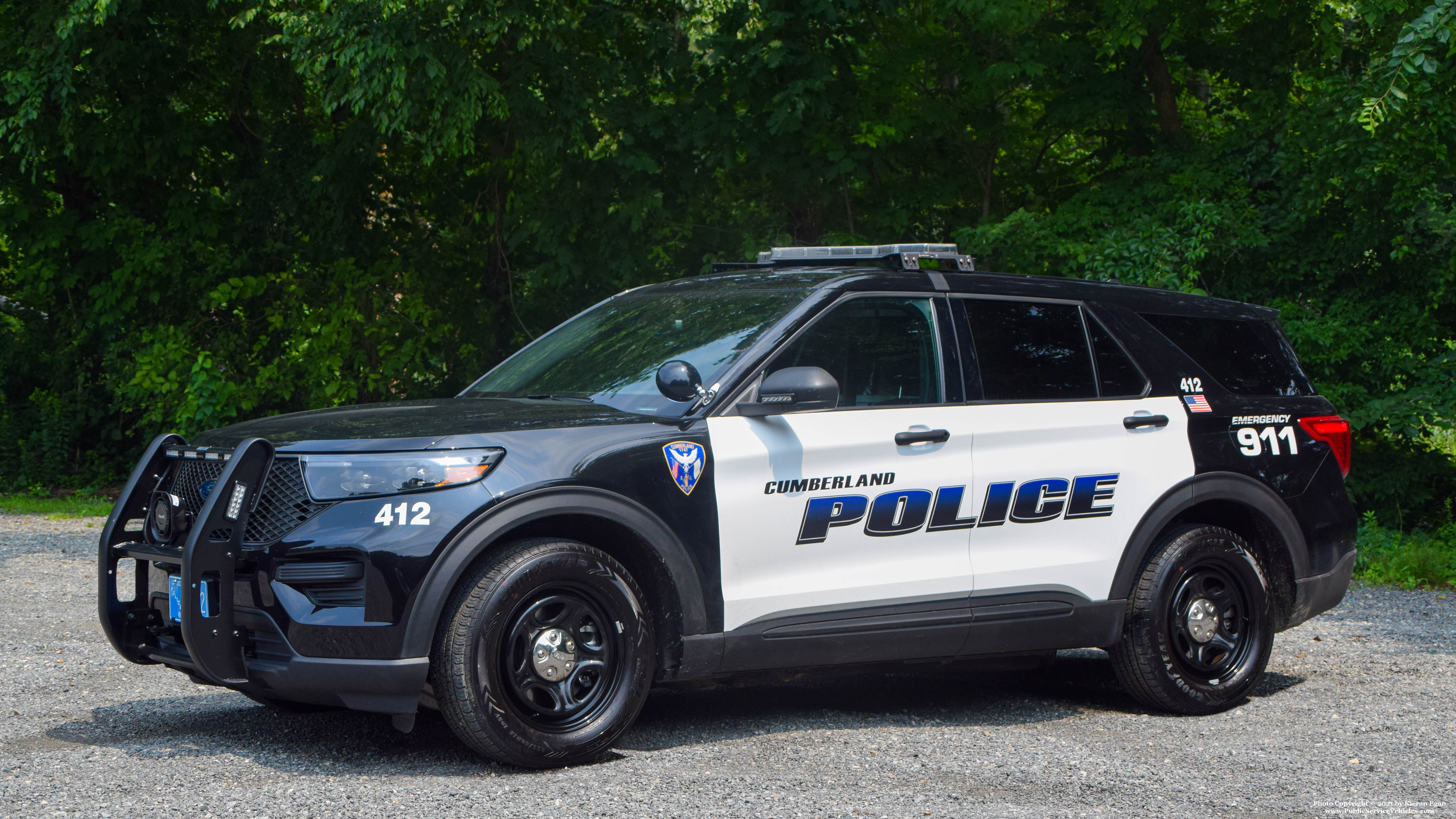 A photo  of Cumberland Police
            Cruiser 412, a 2021 Ford Police Interceptor Utility             taken by Kieran Egan