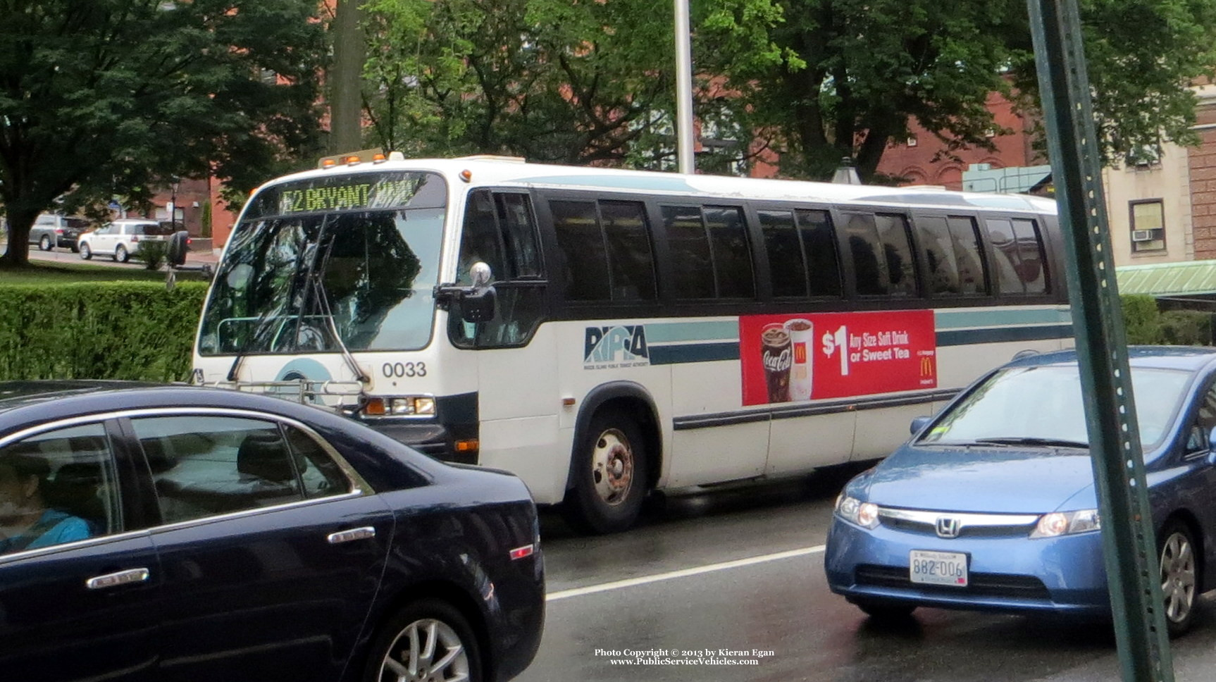 A photo  of Rhode Island Public Transit Authority
            Bus 0033, a 2000 Nova Bus RTS T82VN             taken by Kieran Egan