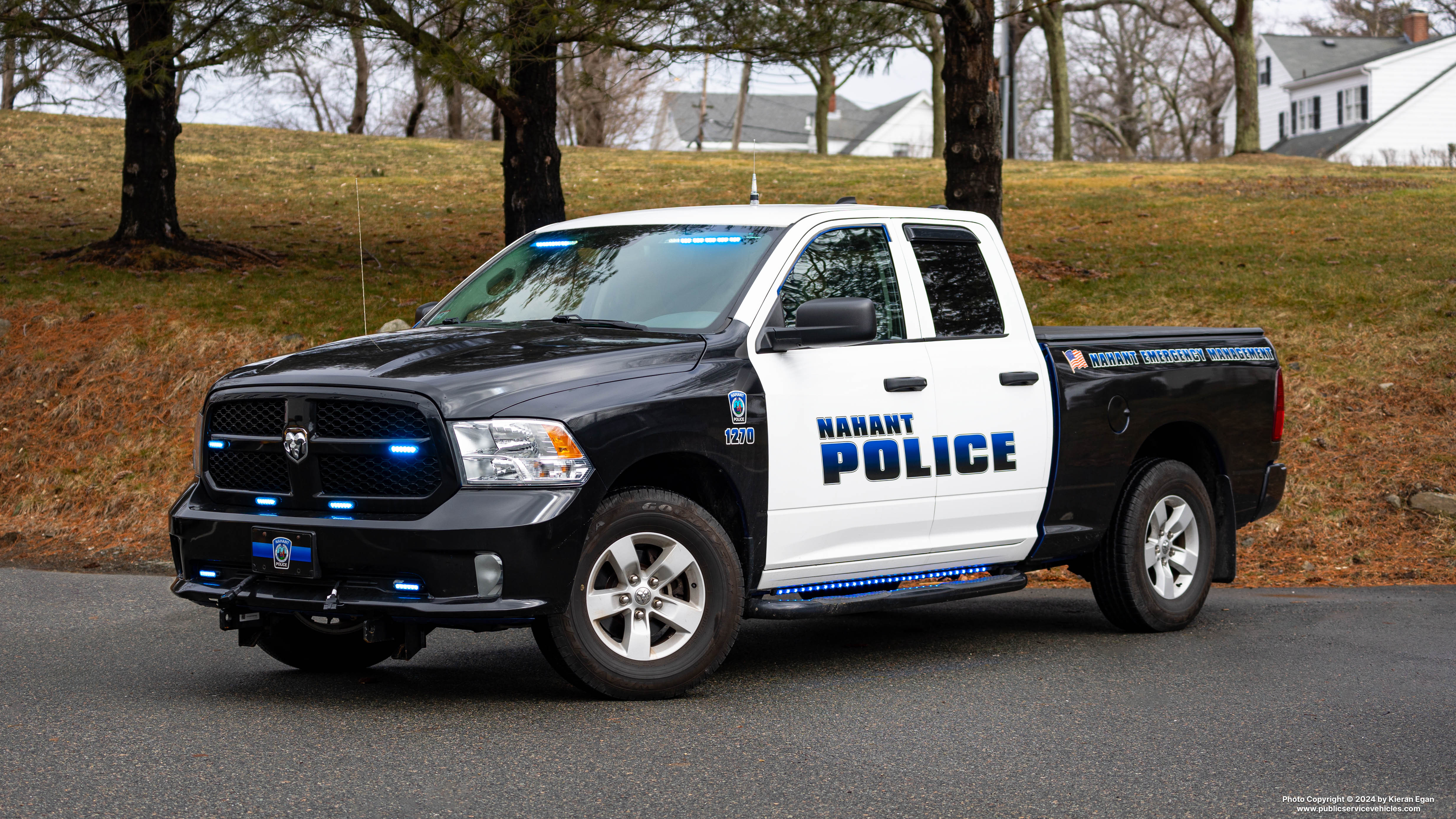 A photo  of Nahant Police
            Cruiser 1270, a 2017 RAM 1500 Crew Cab             taken by Kieran Egan