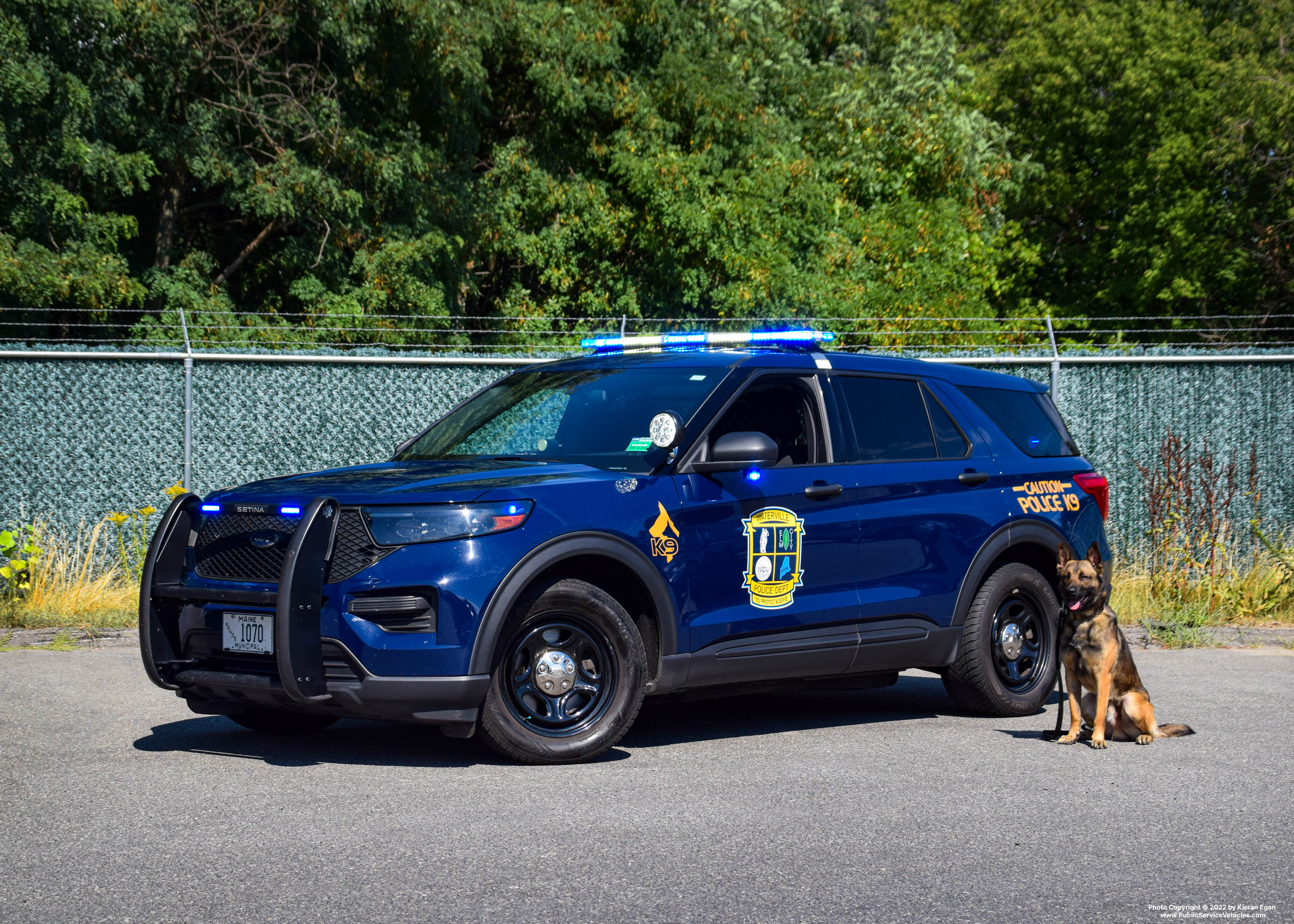 A photo  of Waterville Police
            Cruiser 1070, a 2020-2022 Ford Police Interceptor Utility             taken by Kieran Egan