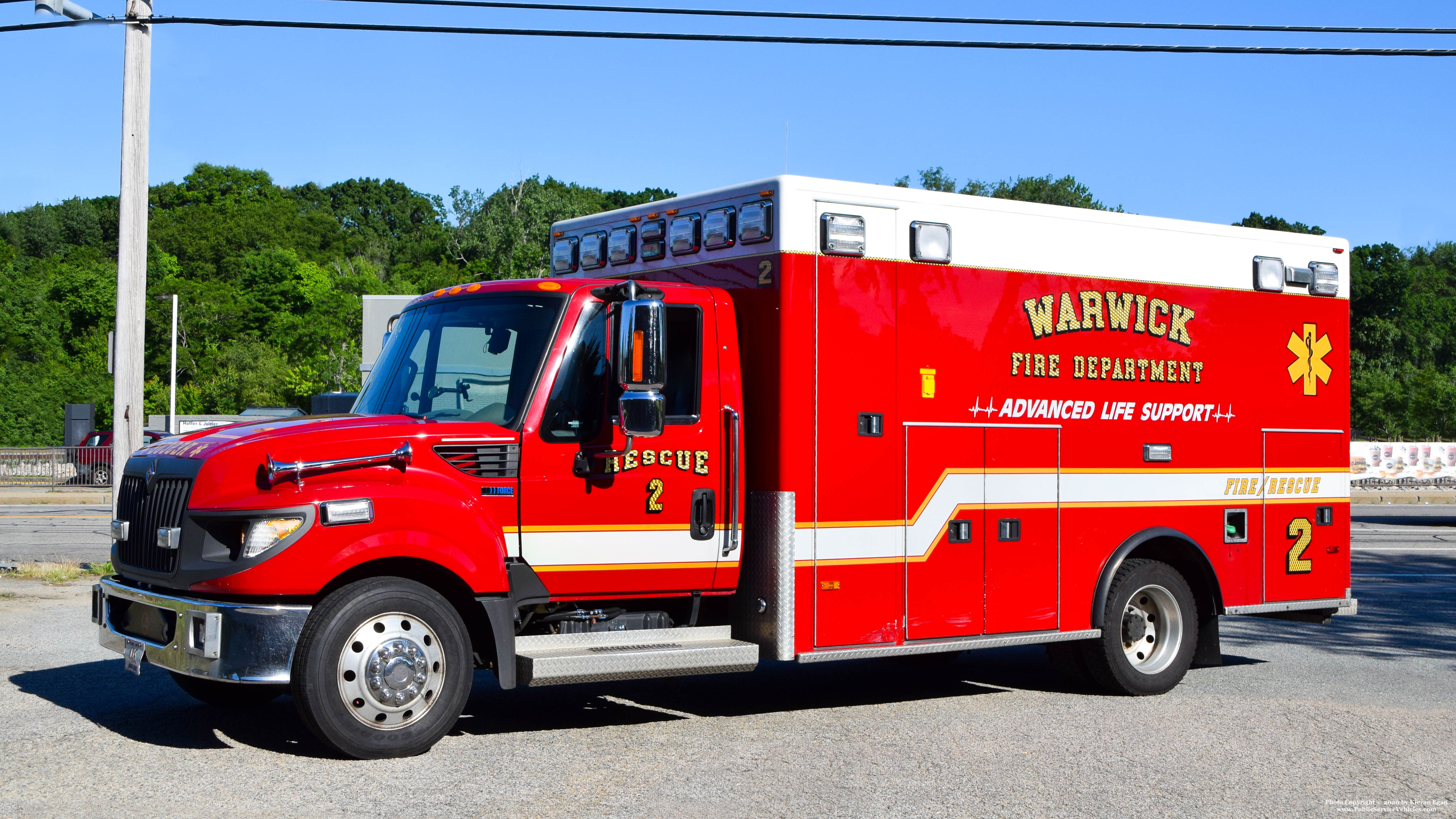 A photo  of Warwick Fire
            Rescue 2, a 2012 International TerraStar/PL Custom             taken by Kieran Egan