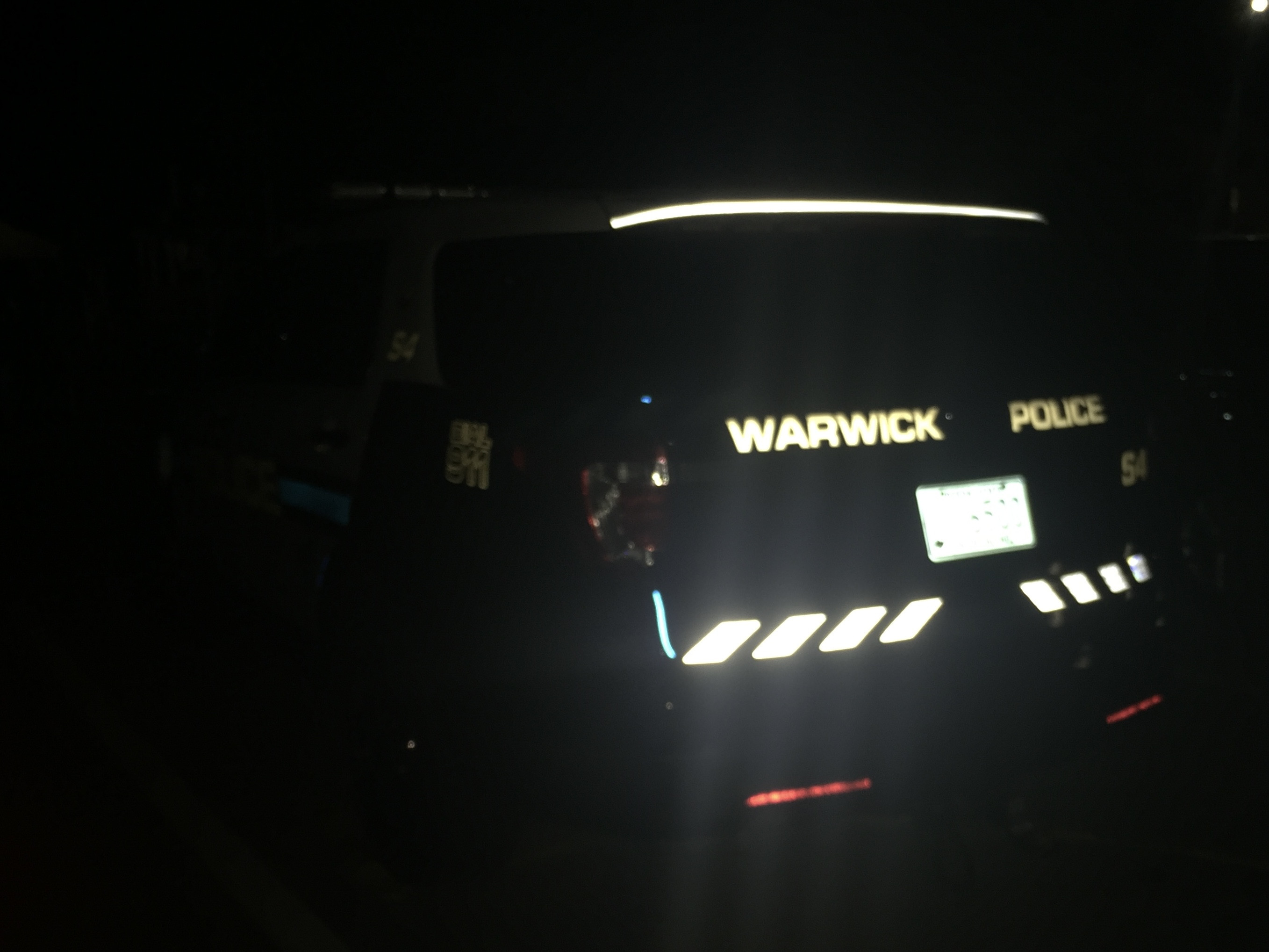 A photo  of Warwick Police
            Supervisor 4, a 2017 Ford Police Interceptor Utility/Setina Push Bumper             taken by @riemergencyvehicles