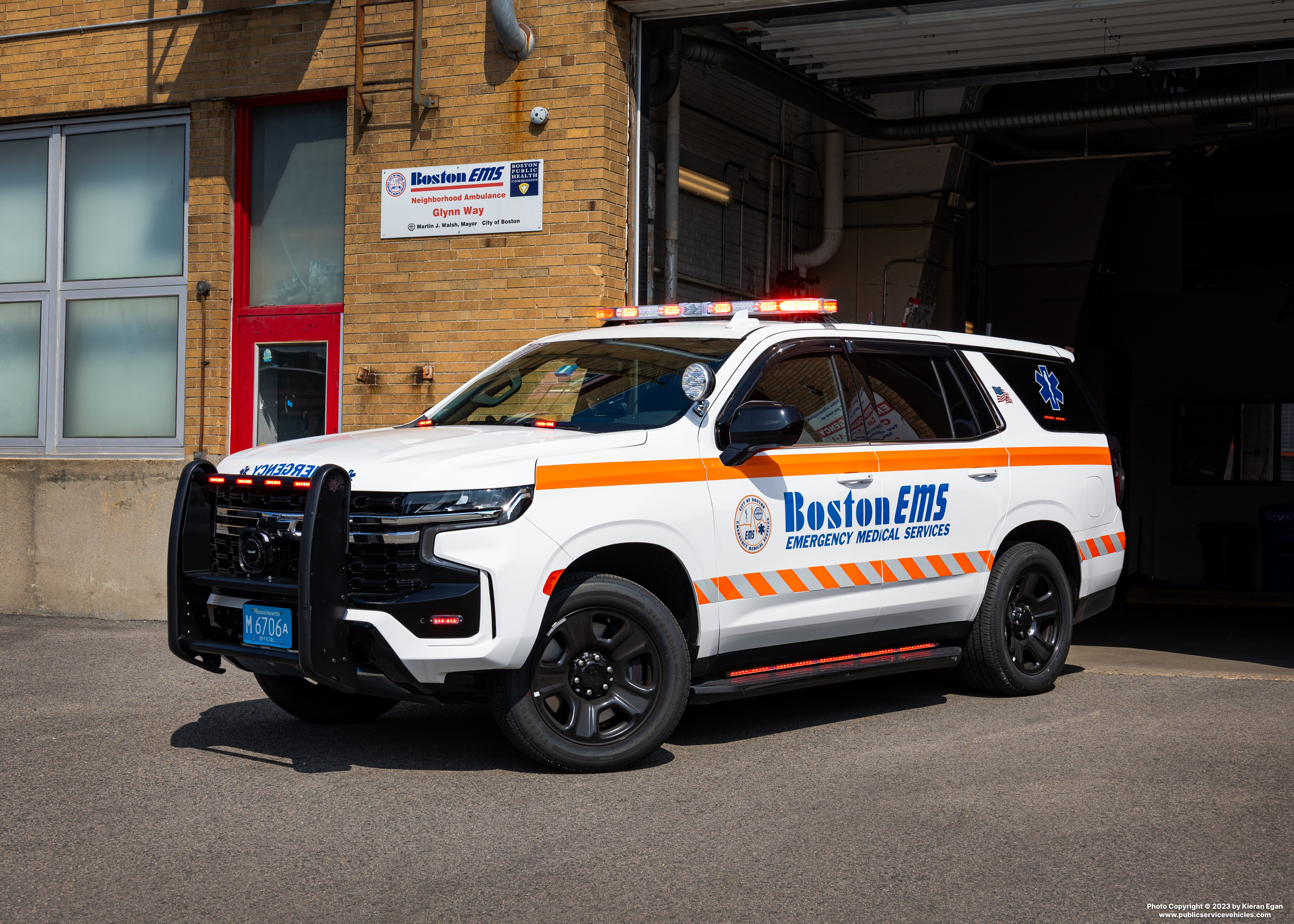 A photo  of Boston EMS
            Squad 90, a 2022 Chevrolet Tahoe             taken by Kieran Egan