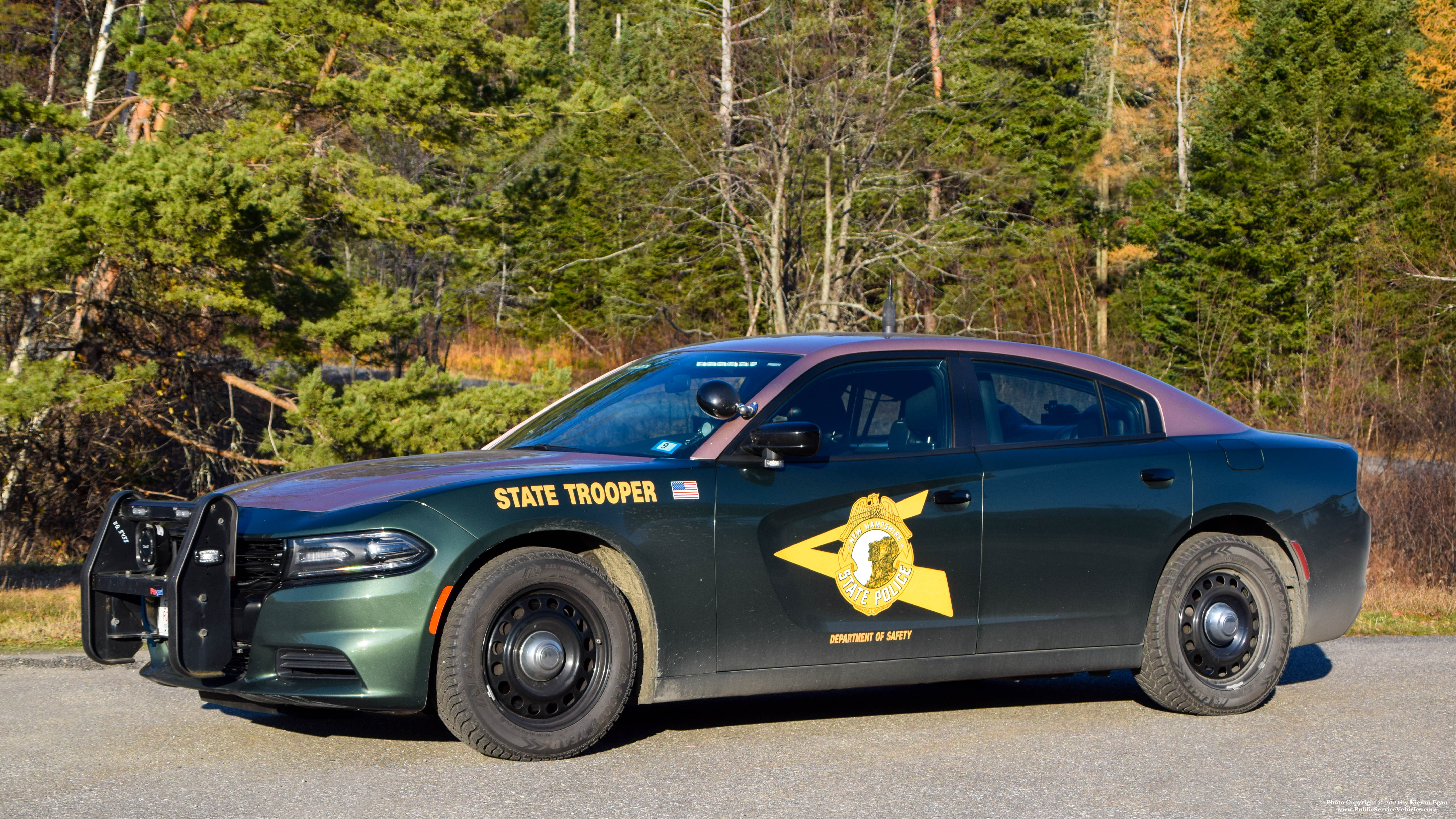 A photo  of New Hampshire State Police
            Cruiser 618, a 2019 Dodge Charger             taken by Kieran Egan