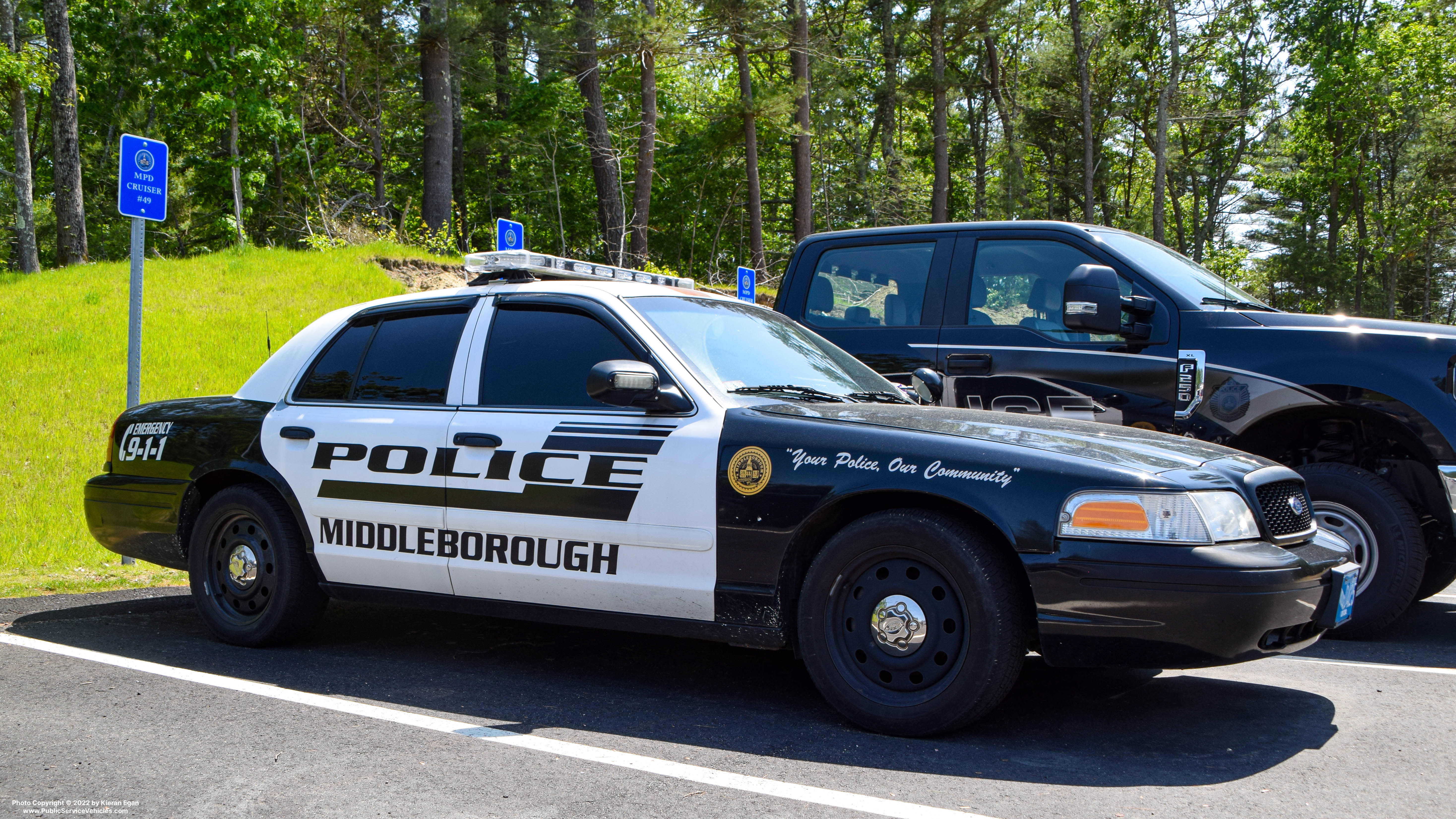 A photo  of Middleborough Police
            Cruiser 49, a 2006-2008 Ford Crown Victoria Police Interceptor             taken by Kieran Egan