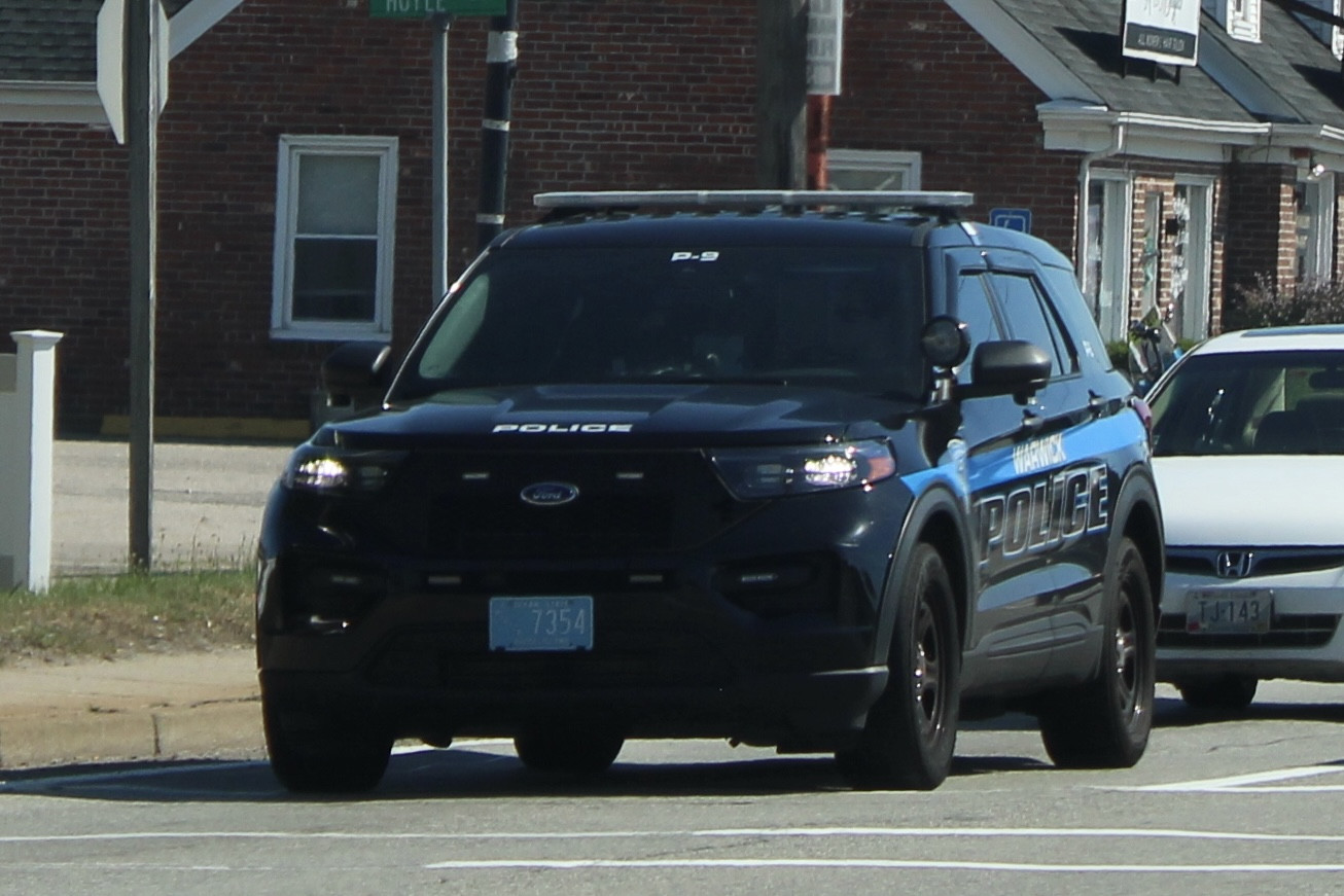 A photo  of Warwick Police
            Cruiser P-9, a 2021 Ford Police Interceptor Utility             taken by @riemergencyvehicles