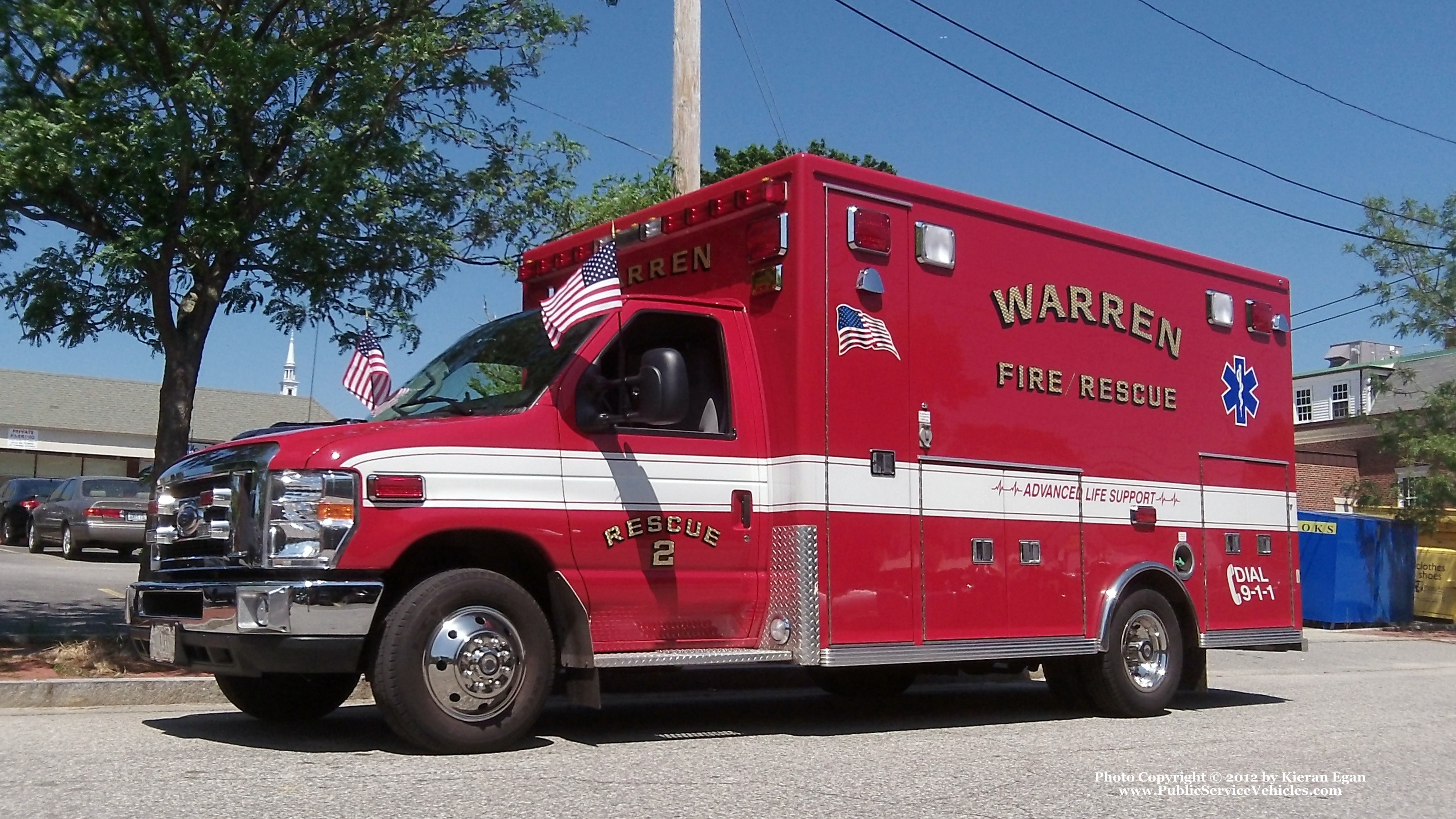 A photo  of Warren Fire
            Rescue 2, a 2010 Ford E-450             taken by Kieran Egan