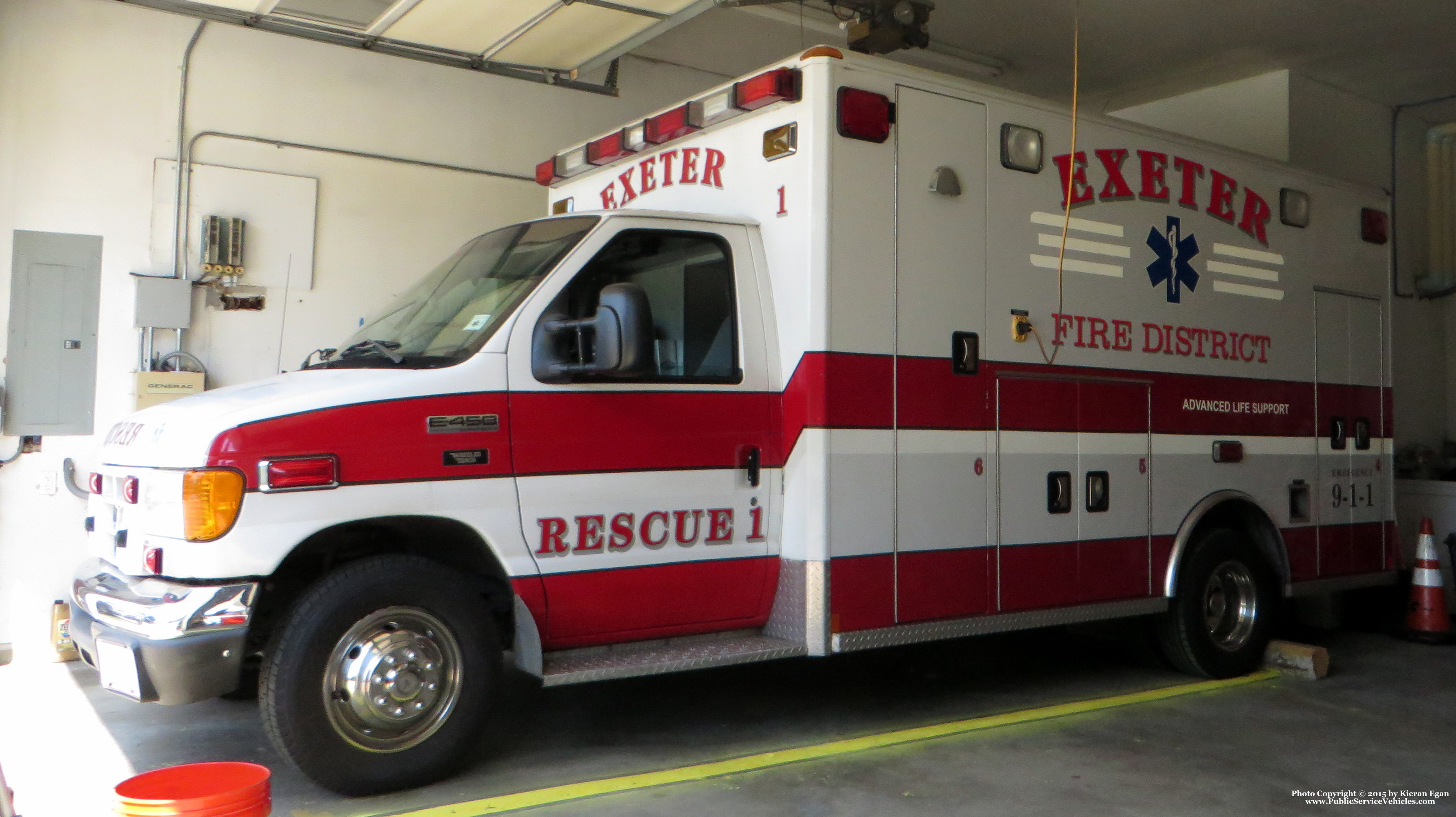 A photo  of Exeter Rescue Corps
            Rescue 1, a 2006 Ford E-450             taken by Kieran Egan