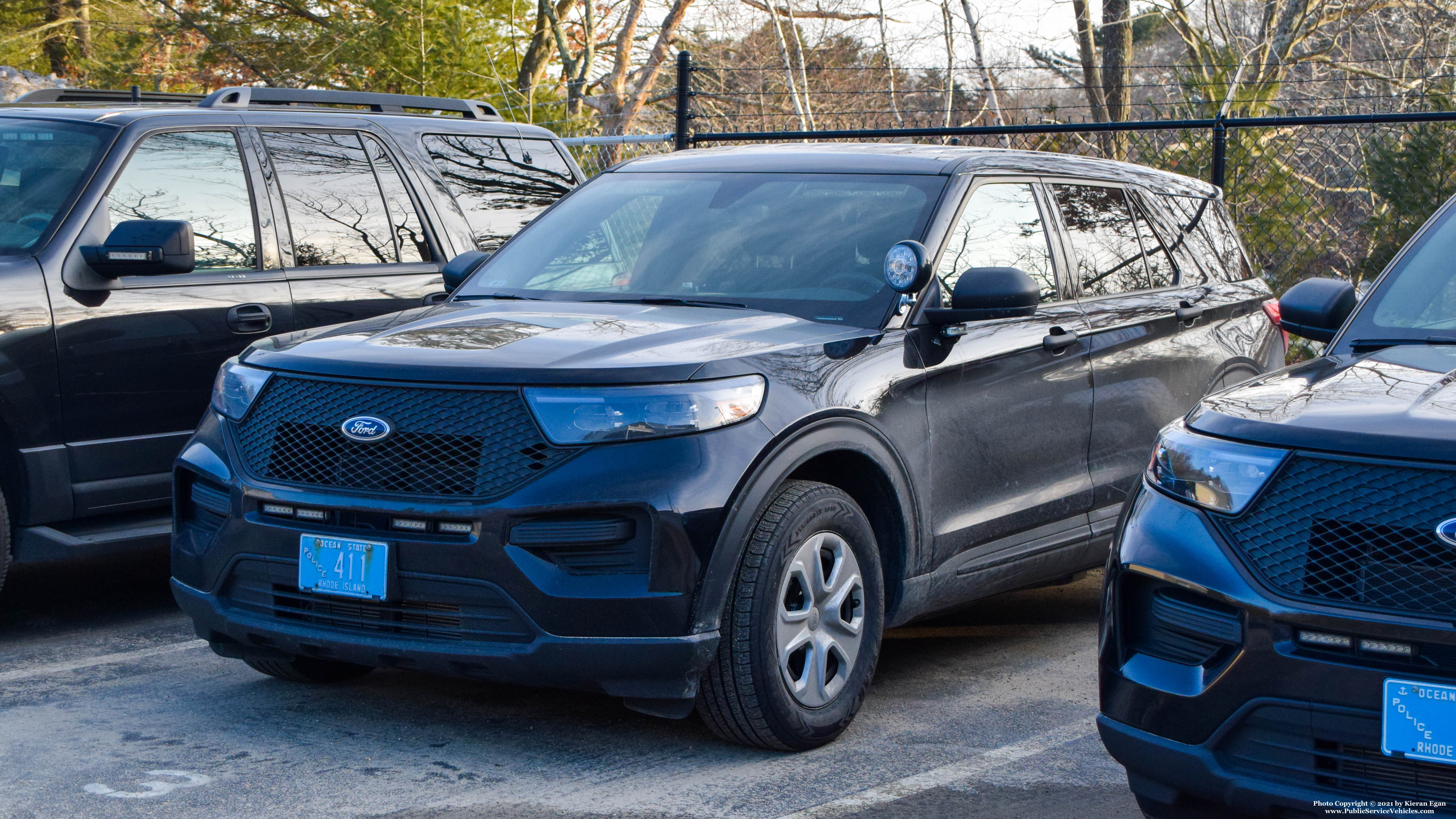 A photo  of Smithfield Police
            Cruiser 411, a 2020 Ford Police Interceptor Utility             taken by Kieran Egan