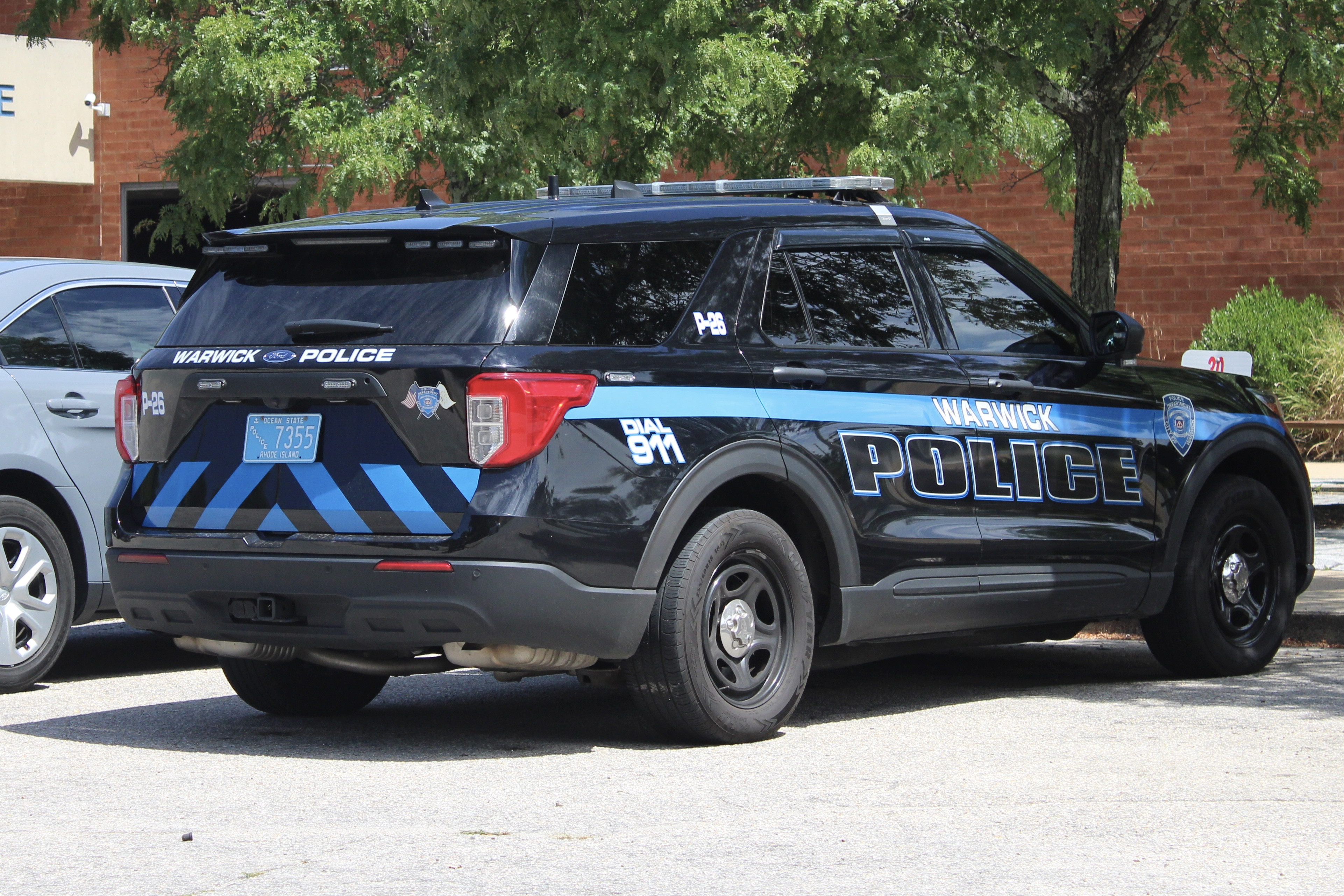 A photo  of Warwick Police
            Cruiser P-26, a 2021 Ford Police Interceptor Utility             taken by @riemergencyvehicles