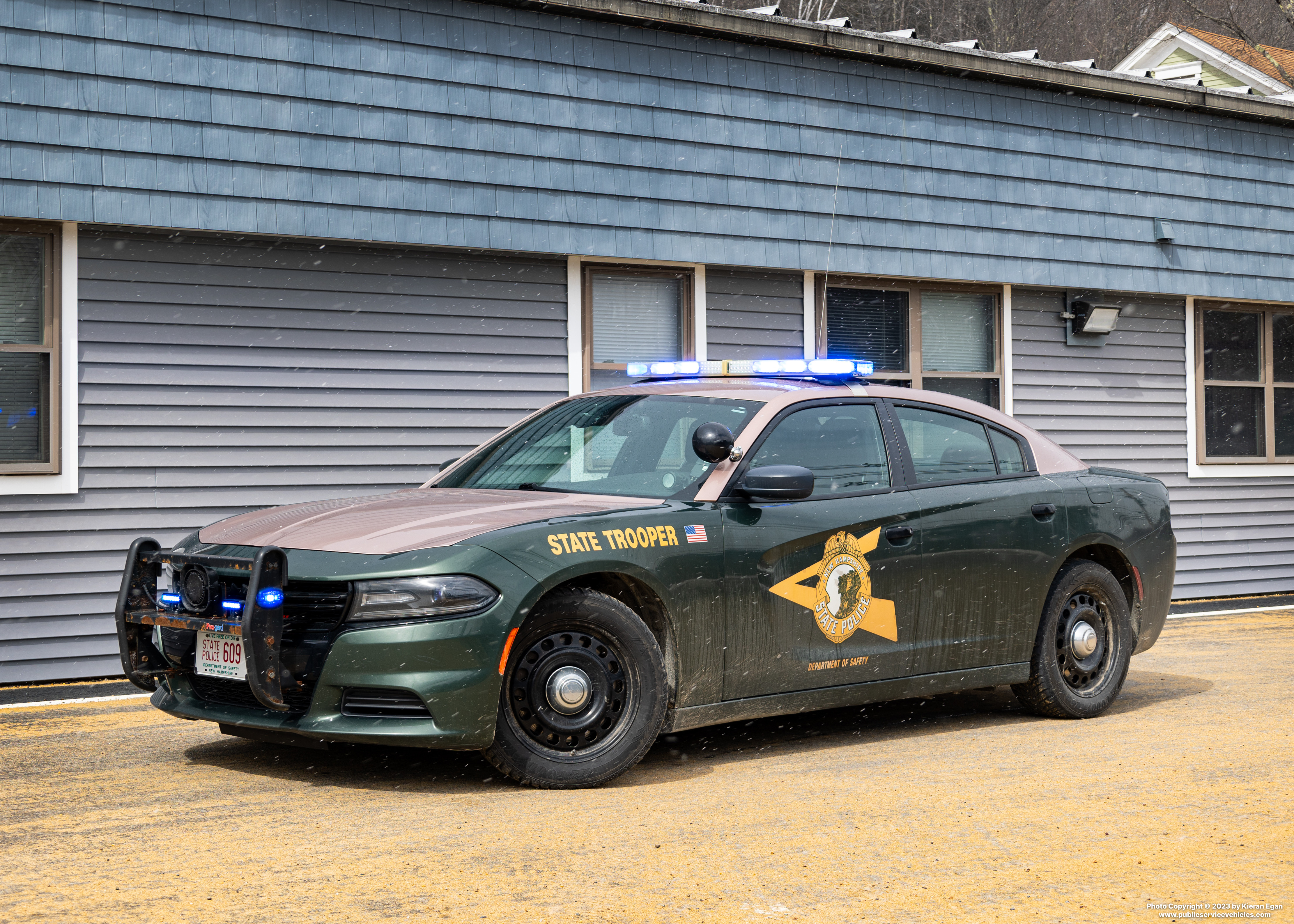 A photo  of New Hampshire State Police
            Cruiser 609, a 2015-2016 Dodge Charger             taken by Kieran Egan