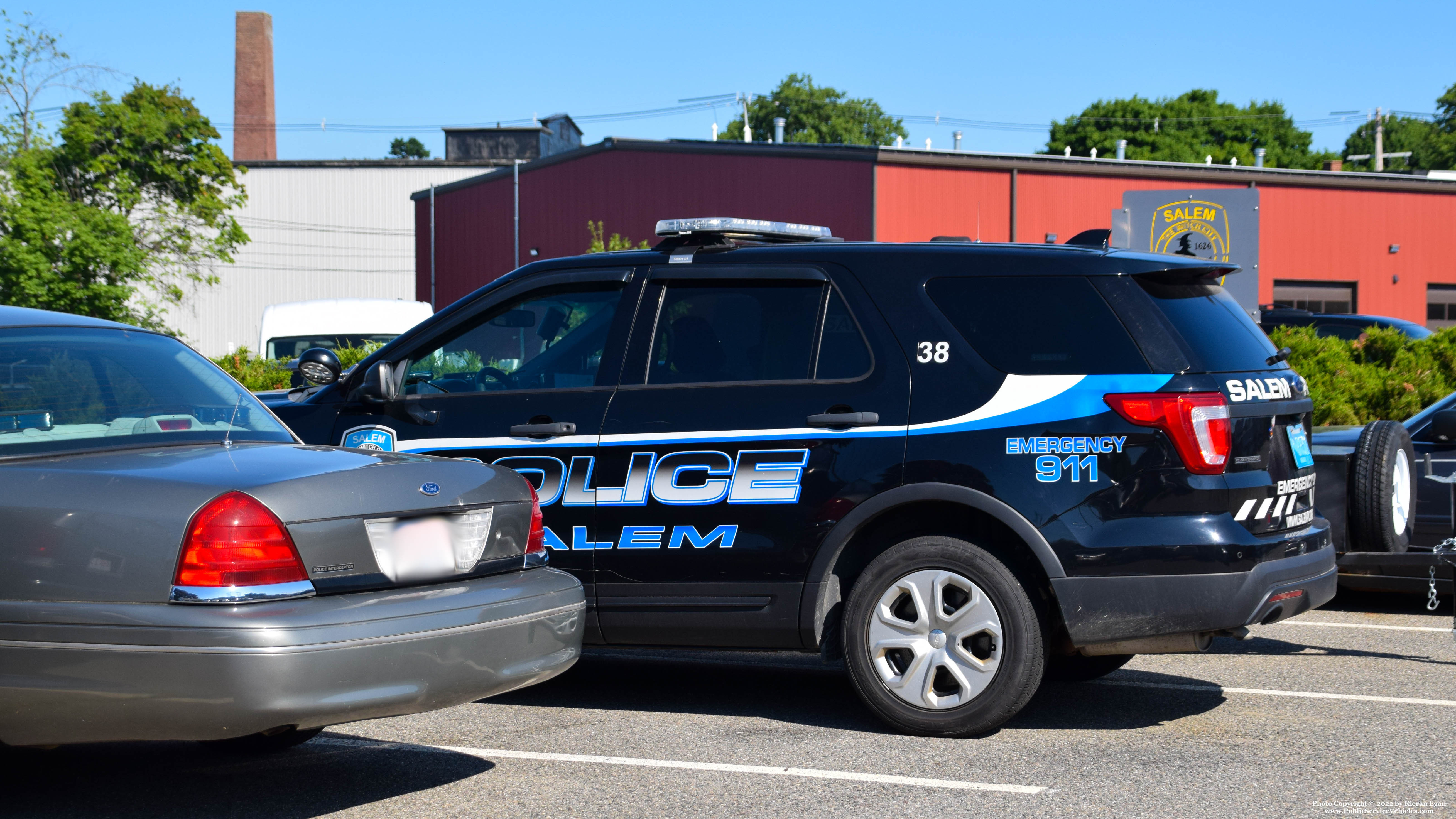 A photo  of Salem Police
            Cruiser 38, a 2016 Ford Police Interceptor Utility             taken by Kieran Egan