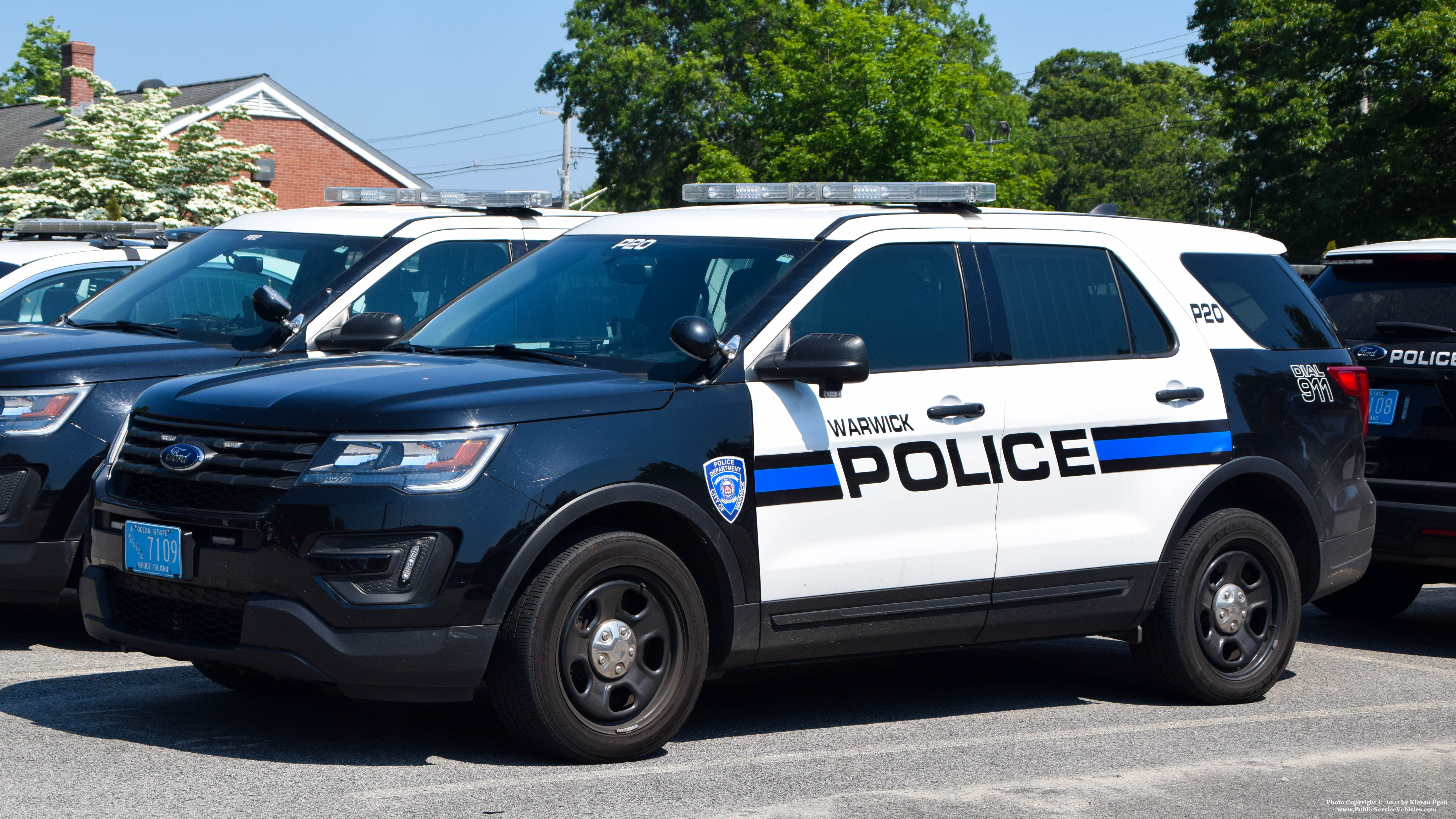 A photo  of Warwick Police
            Cruiser P-20, a 2019 Ford Police Interceptor Utility             taken by Kieran Egan