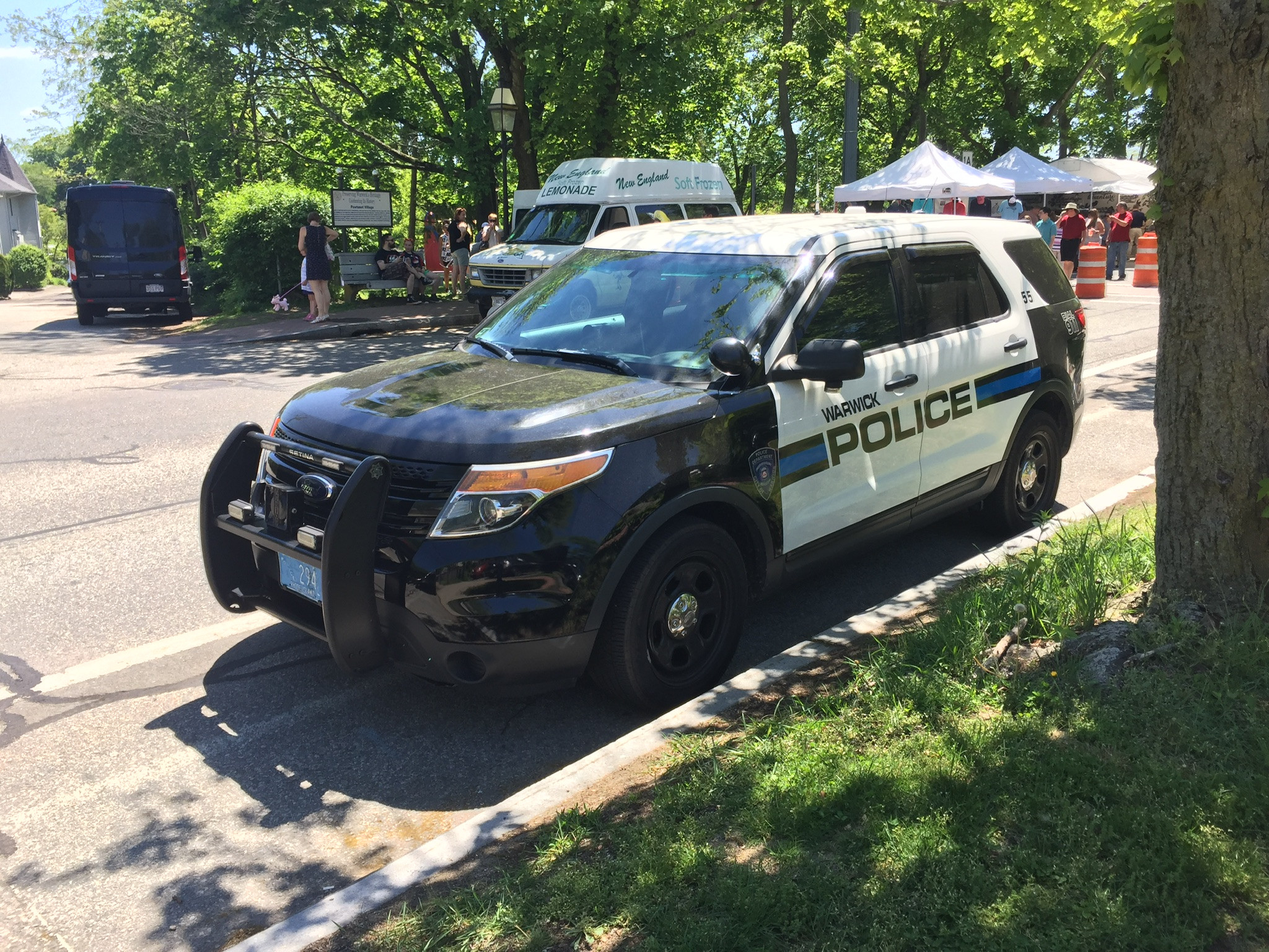 A photo  of Warwick Police
            Cruiser CP-55, a 2014 Ford Police Interceptor Utility             taken by @riemergencyvehicles