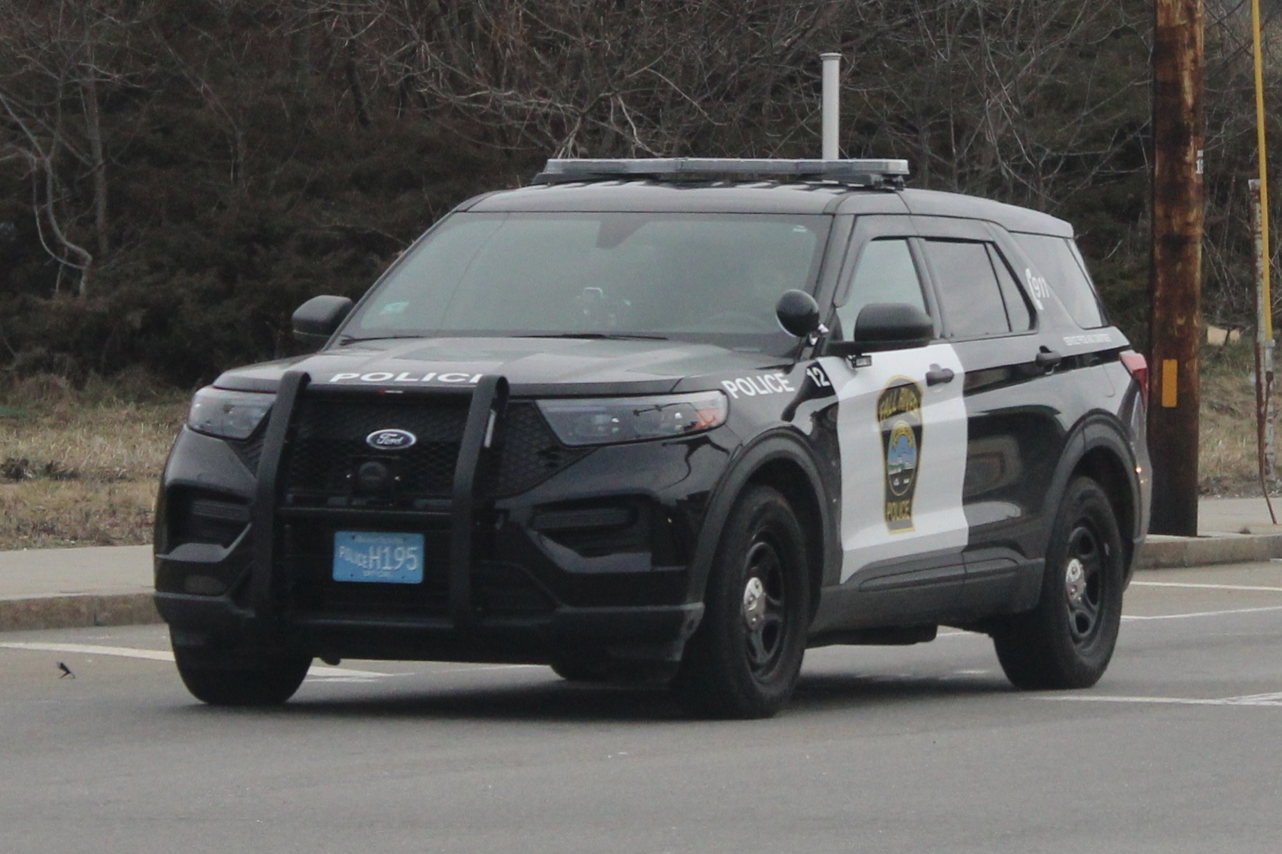 A photo  of Fall River Police
            Car 12, a 2022 Ford Police Interceptor Utility             taken by @riemergencyvehicles