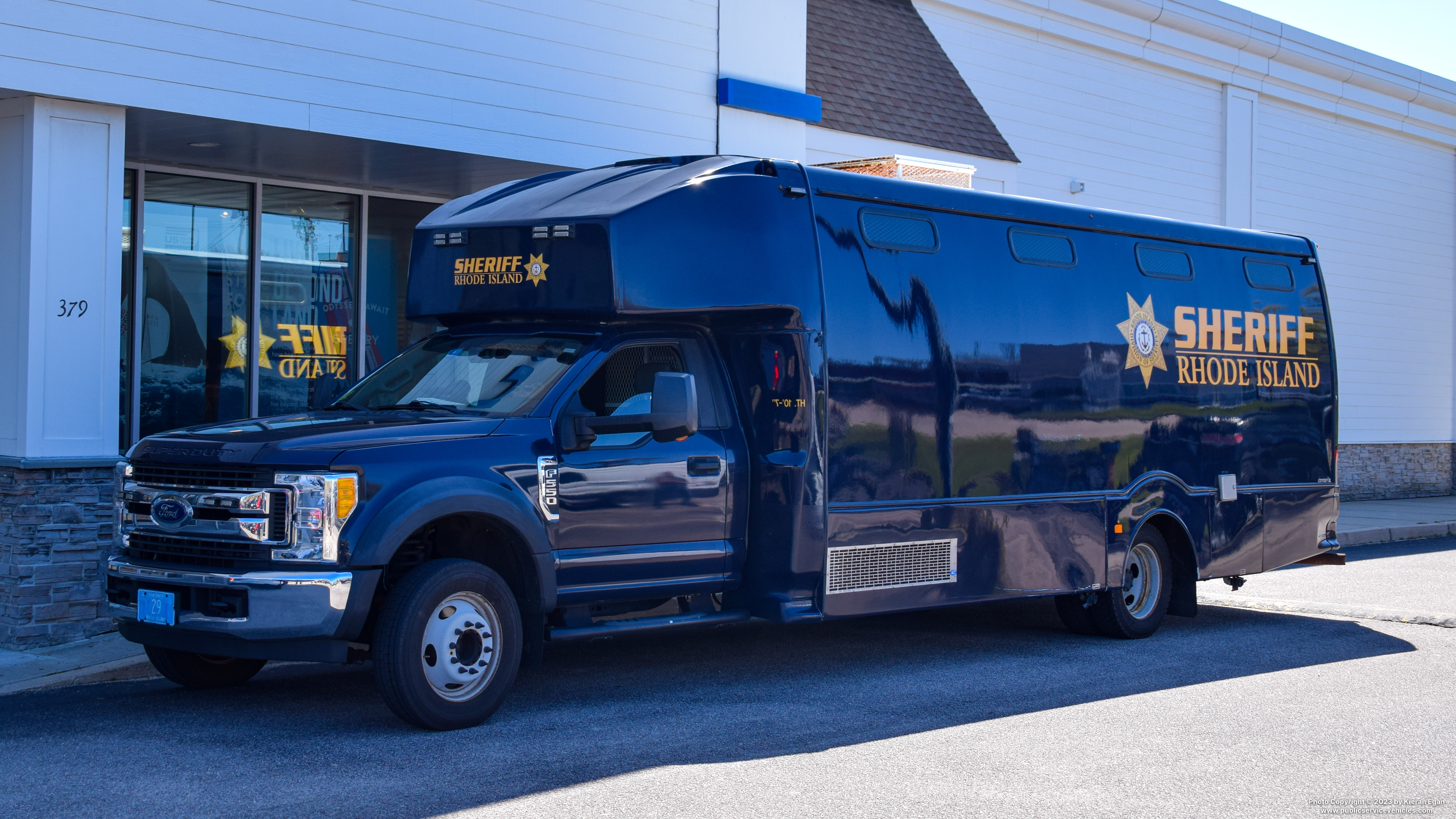 A photo  of Rhode Island Division of Sheriffs
            Bus 29, a 2017-2019 Ford F-450             taken by Kieran Egan