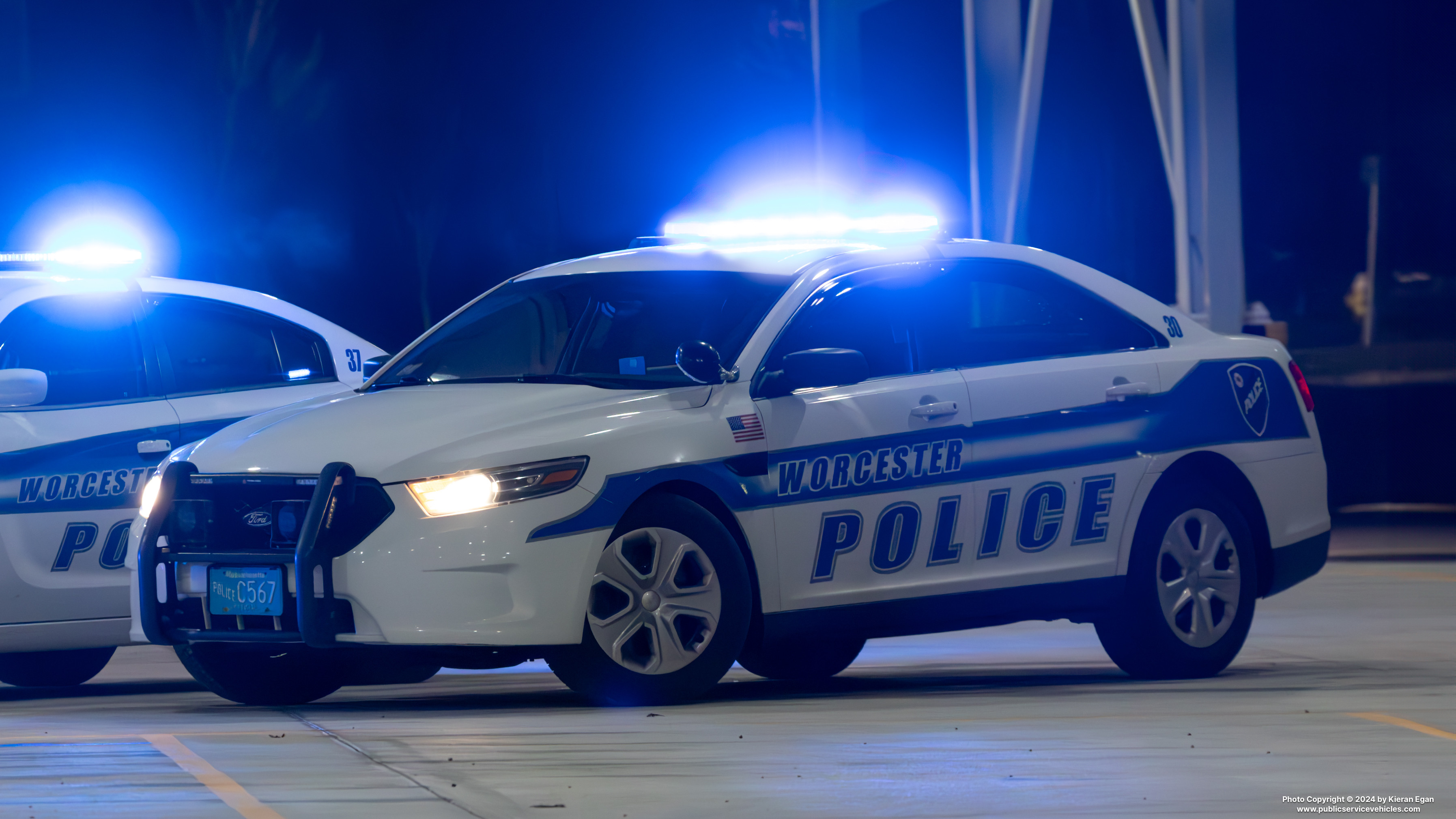 A photo  of Worcester Police
            Cruiser 30, a 2019 Ford Police Interceptor Sedan             taken by Kieran Egan