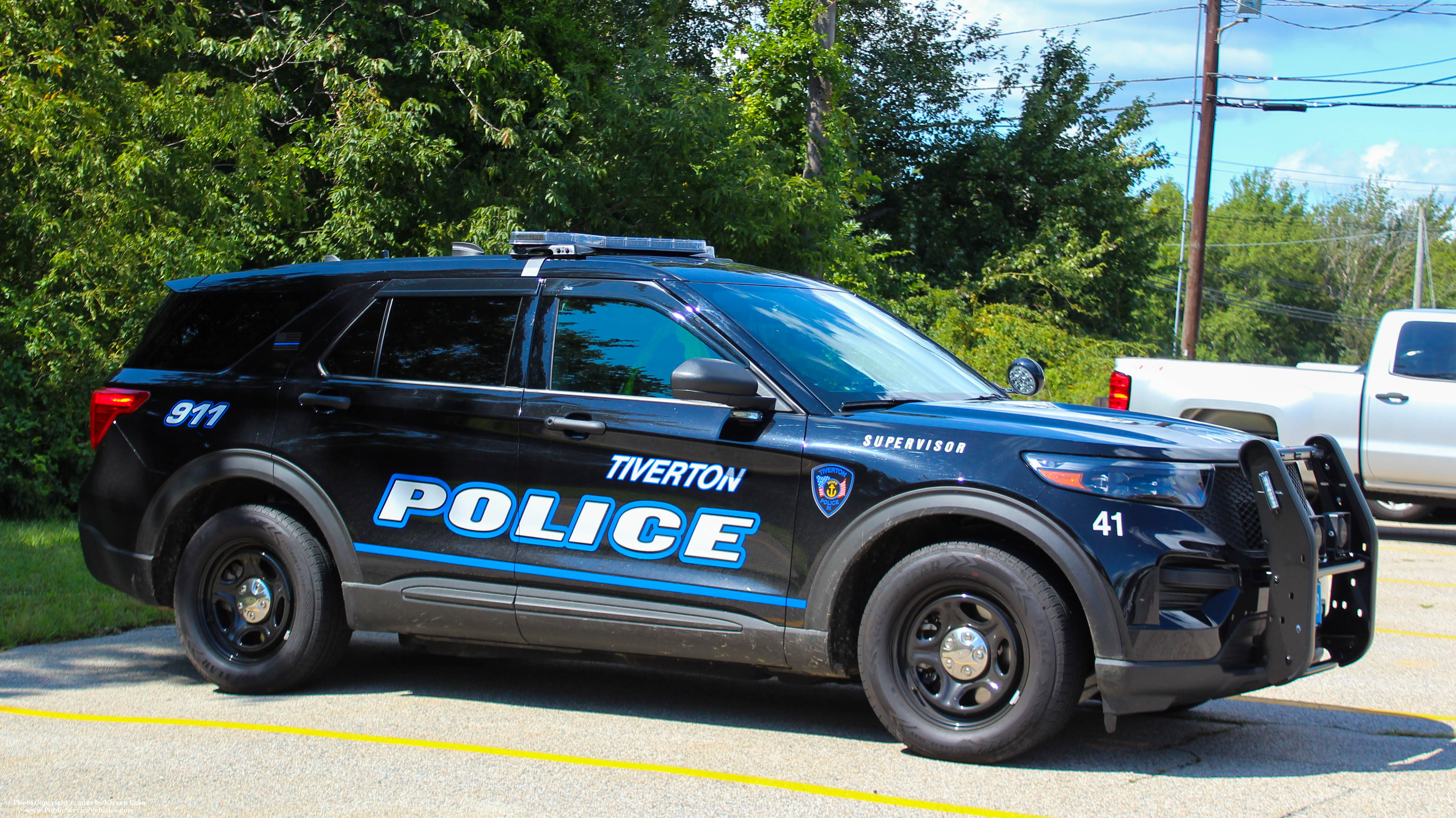 A photo  of Tiverton Police
            Car 41, a 2021 Ford Police Interceptor Utility             taken by Kieran Egan