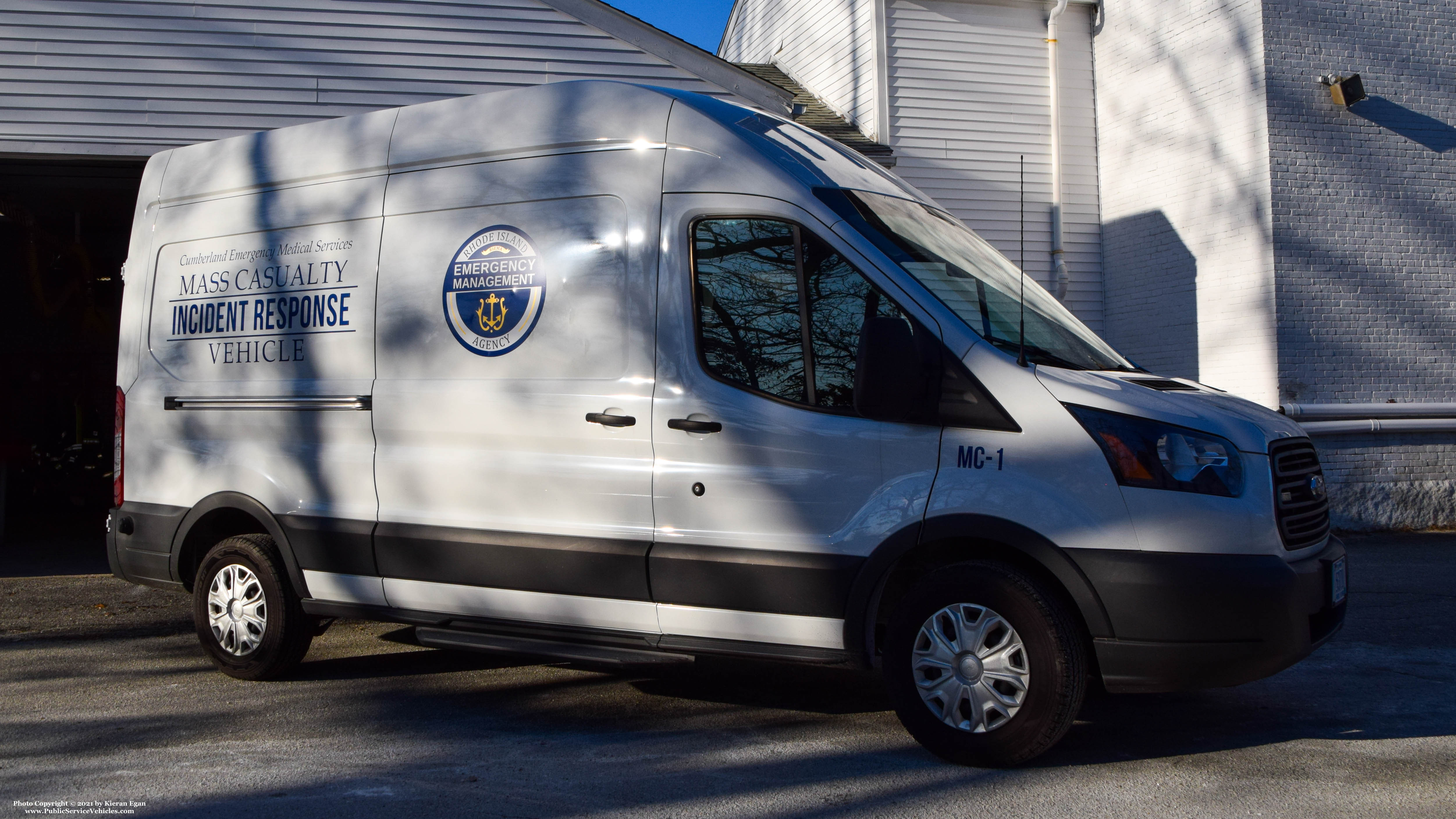 A photo  of Cumberland EMS
            Mass Casualty Unit 1, a 2019 Ford Transit Cargo Van             taken by Kieran Egan