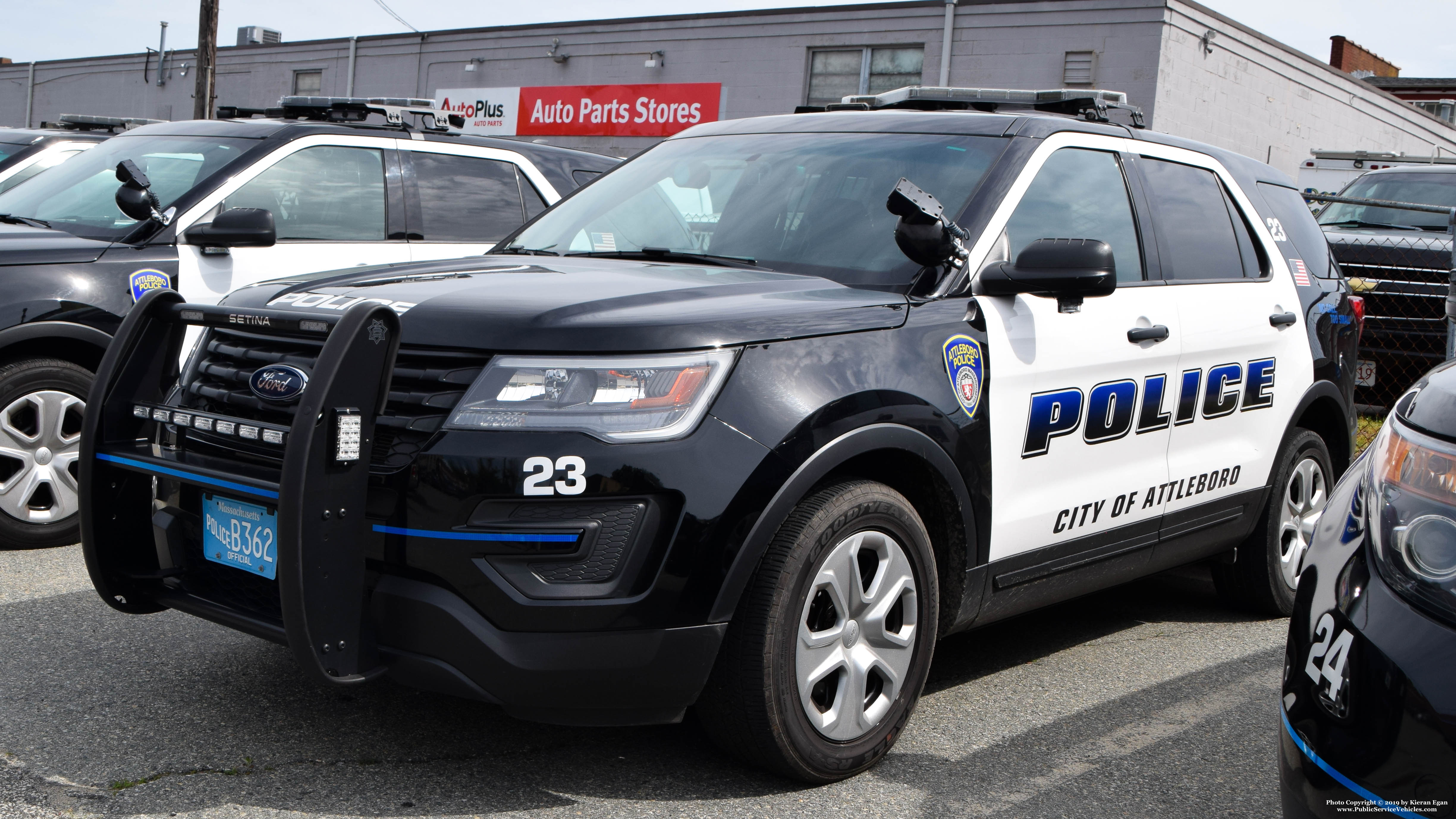 A photo  of Attleboro Police
            Car 23, a 2017 Ford Police Interceptor Utility             taken by Kieran Egan