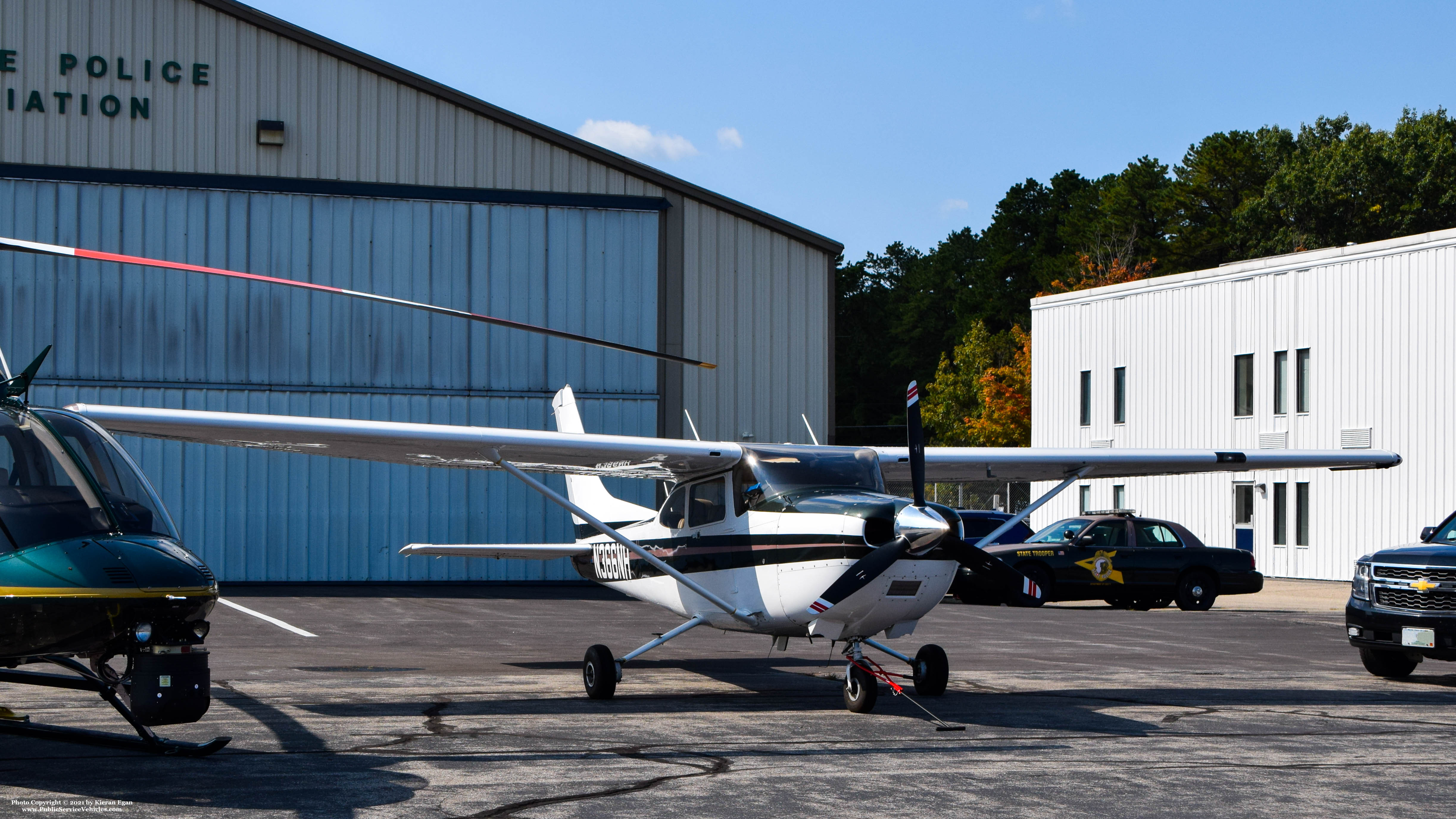 A photo  of New Hampshire State Police
            N366NH, a 2008 Cessna 182T             taken by Kieran Egan